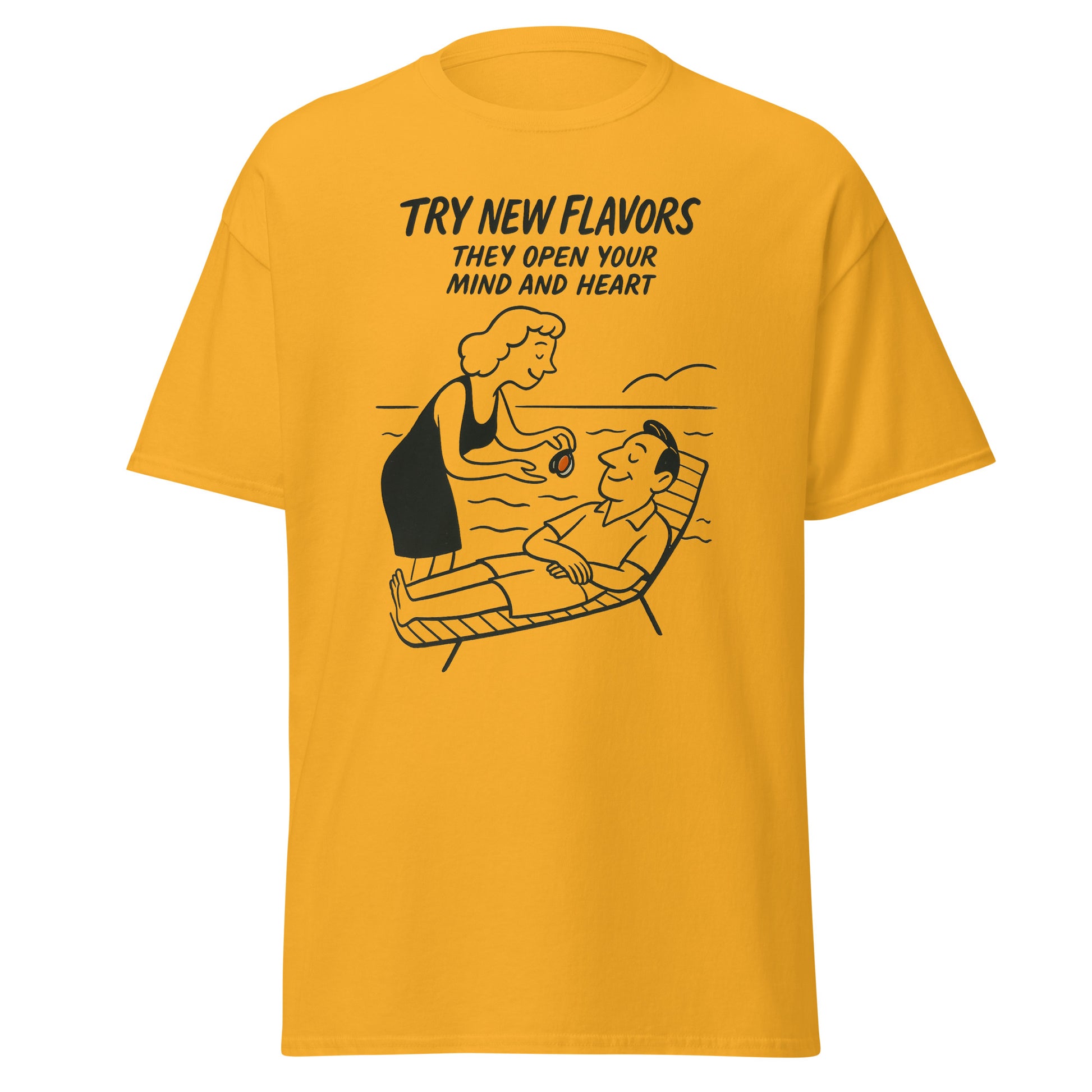 Try New Flavors - Unisex classic tee with print -RKM Inspiration - 26081176