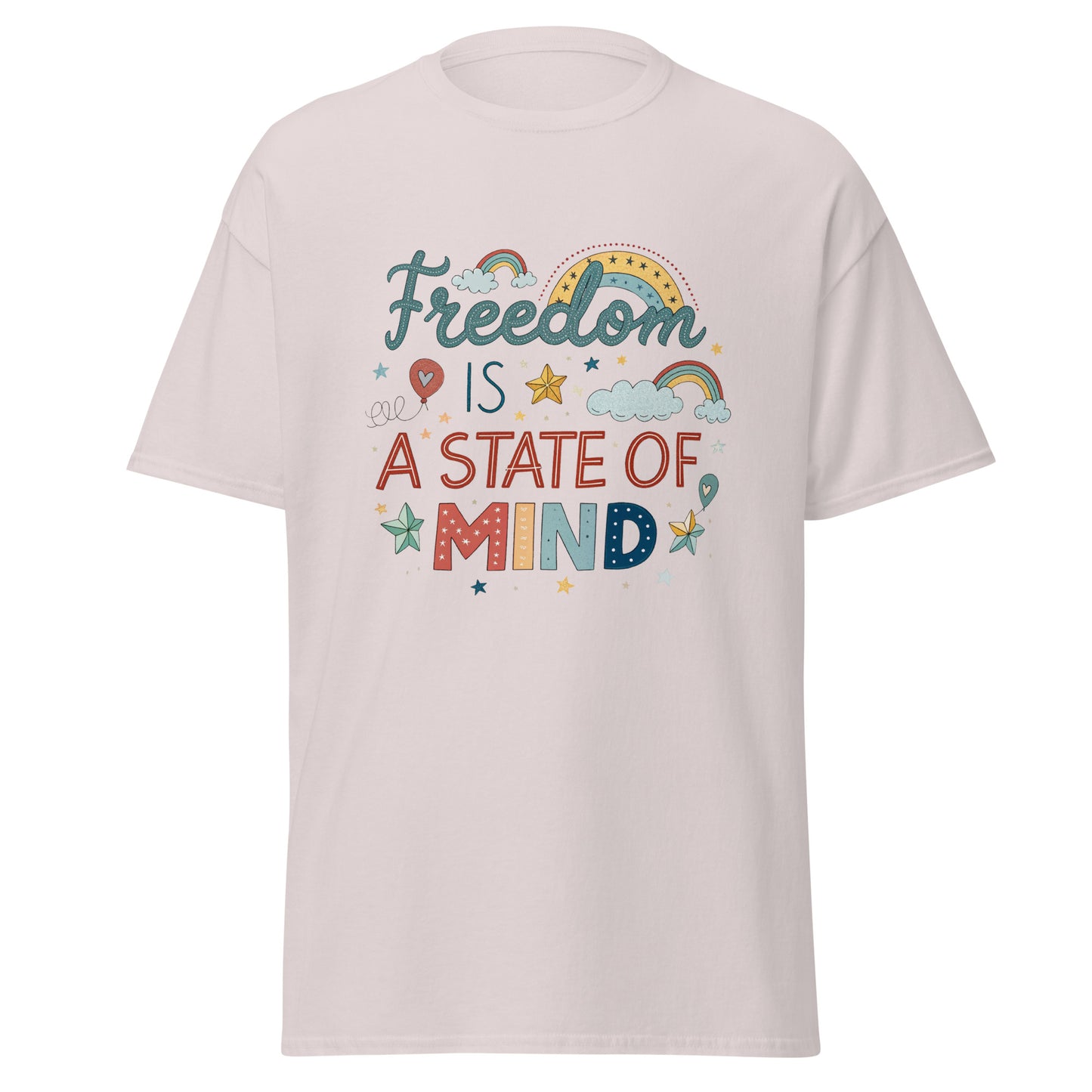 Freedom is a State of Mind - tee with print -RKM Inspiration - 32161624