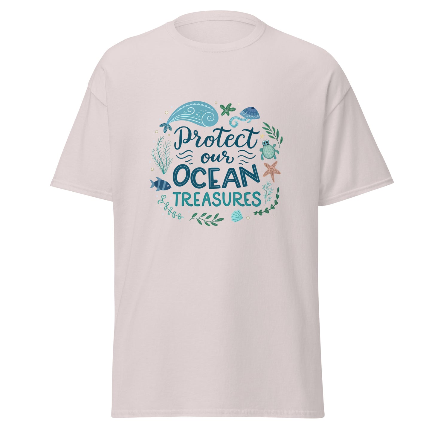 Protect Our Oceans - Unisex classic tee with print -RKM Inspiration - 57543785