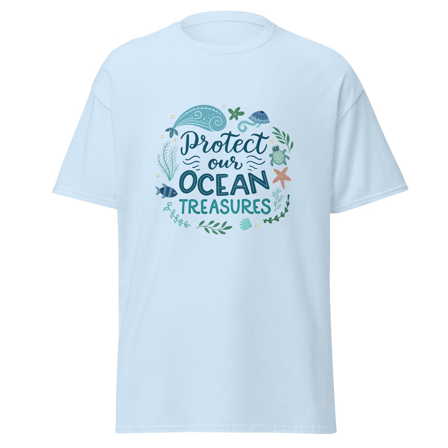 Protect Our Oceans - Unisex classic tee with print -RKM Inspiration - 34153277