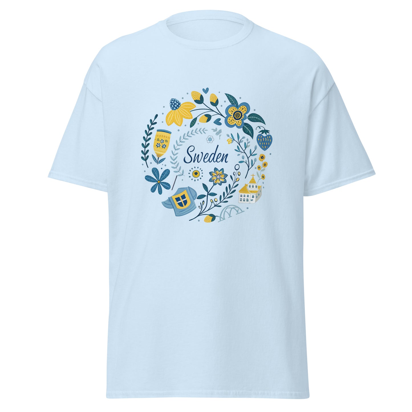 Sweden - Unisex classic tee with print -RKM Inspiration - 64732596