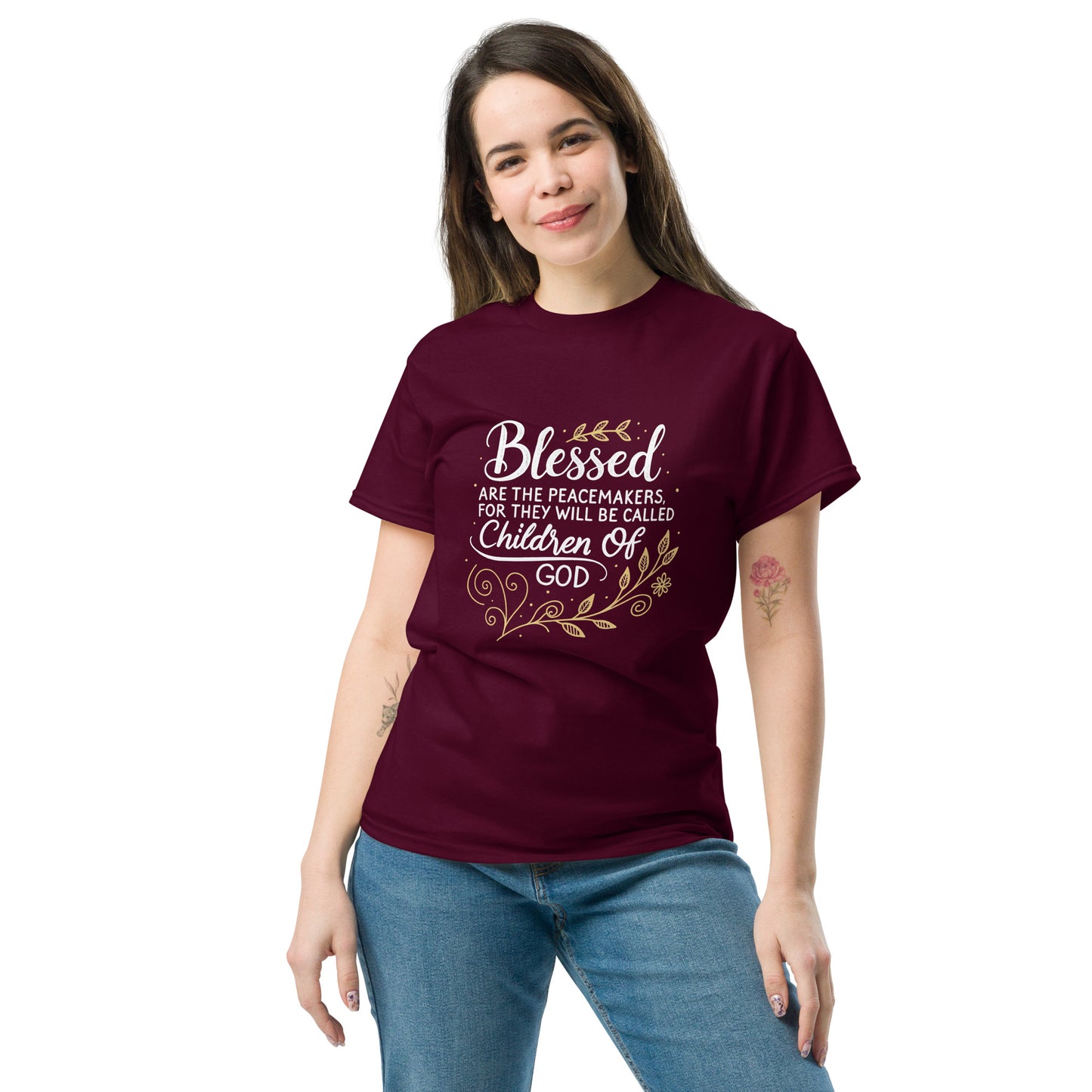 Christian Inspirational T-Shirt - Blessed are The Peacemakers -RKM Inspiration - 72187937
