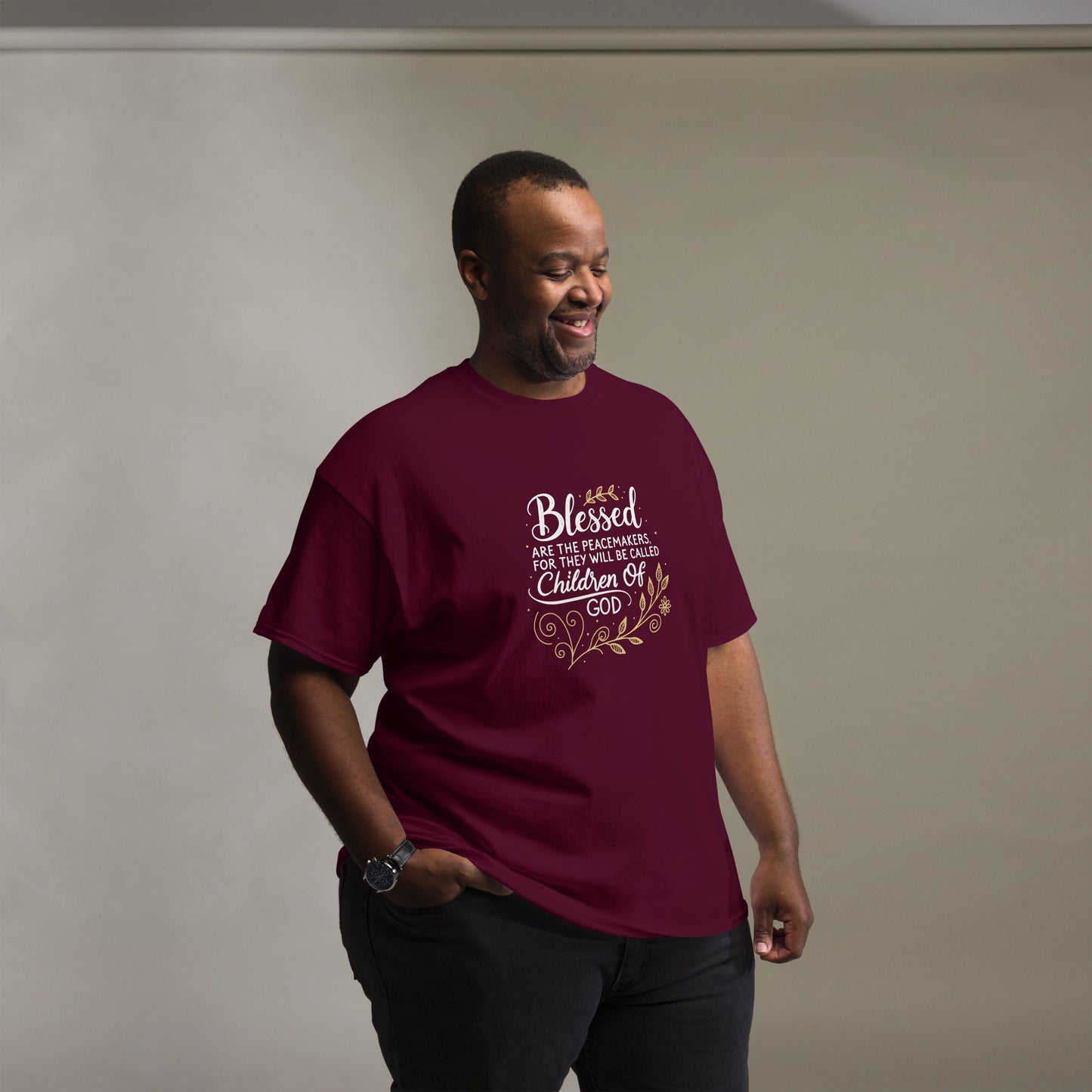 Christian Inspirational T-Shirt - Blessed are The Peacemakers -RKM Inspiration - 82855065