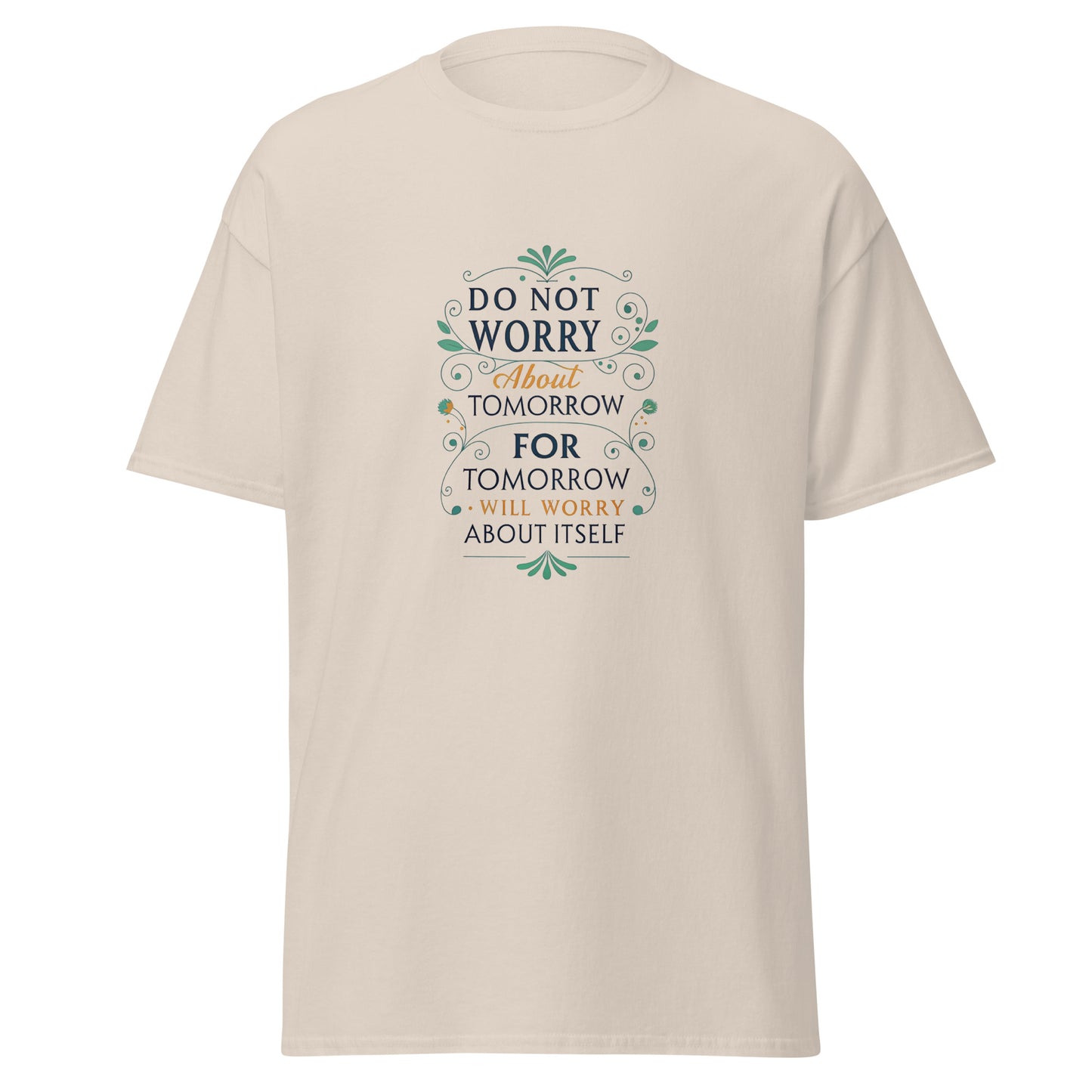 Christian Inspirational T-Shirt - No Worries About Tomorrow -RKM Inspiration - 16897608