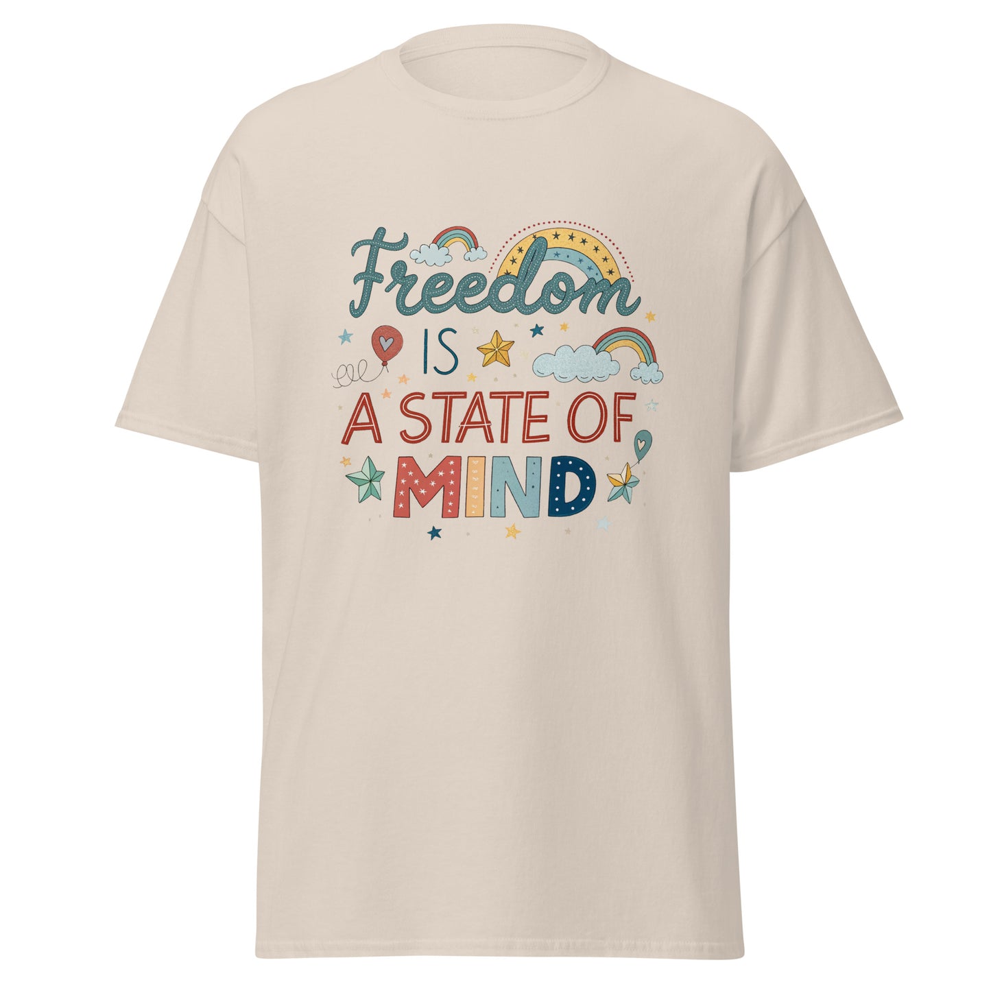 Freedom is a State of Mind - tee with print -RKM Inspiration - 59991383