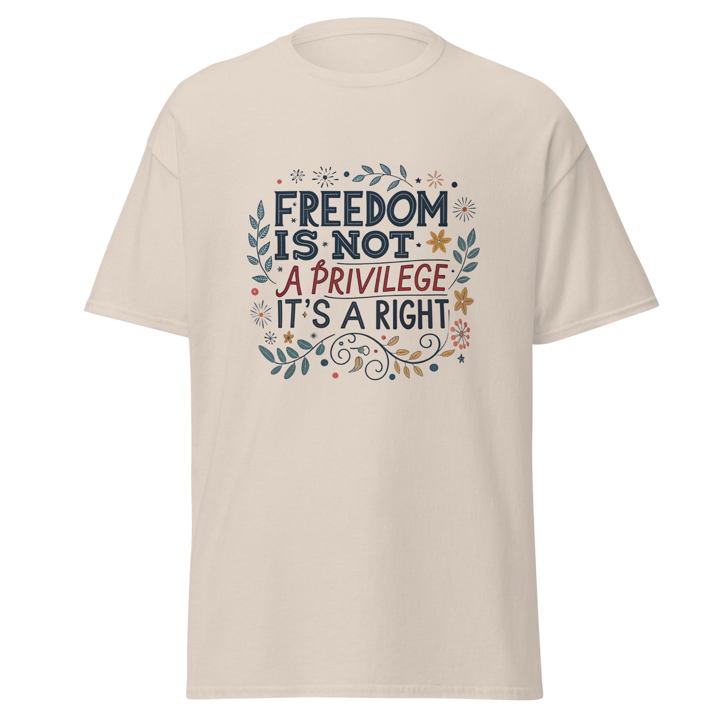 Right To Freedom - Unisex classic tee with print -RKM Inspiration - 30309949