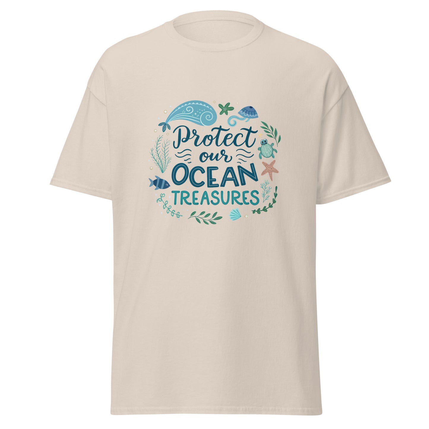 Protect Our Oceans - Unisex classic tee with print -RKM Inspiration - 68254959