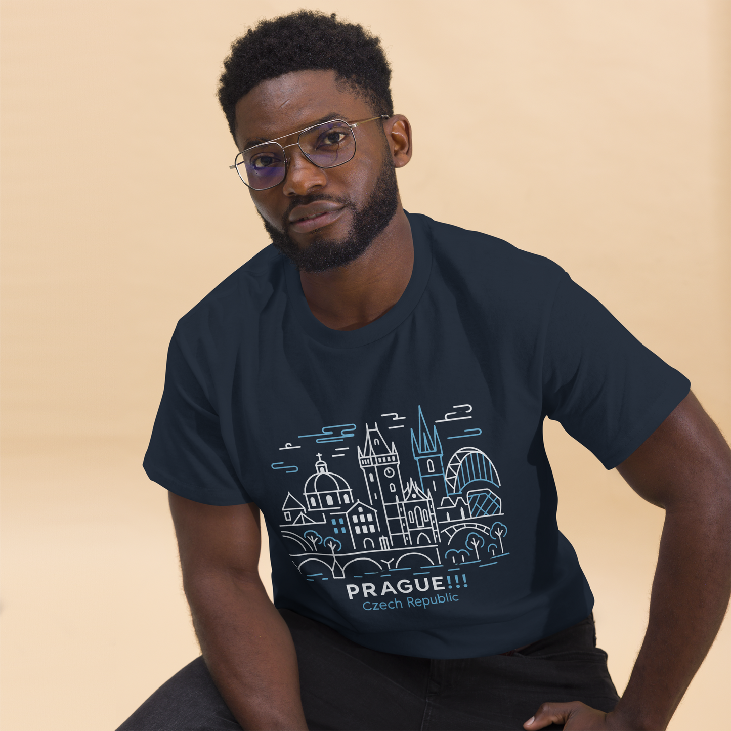Prague - Unisex classic tee with print -RKM Inspiration - 88345998