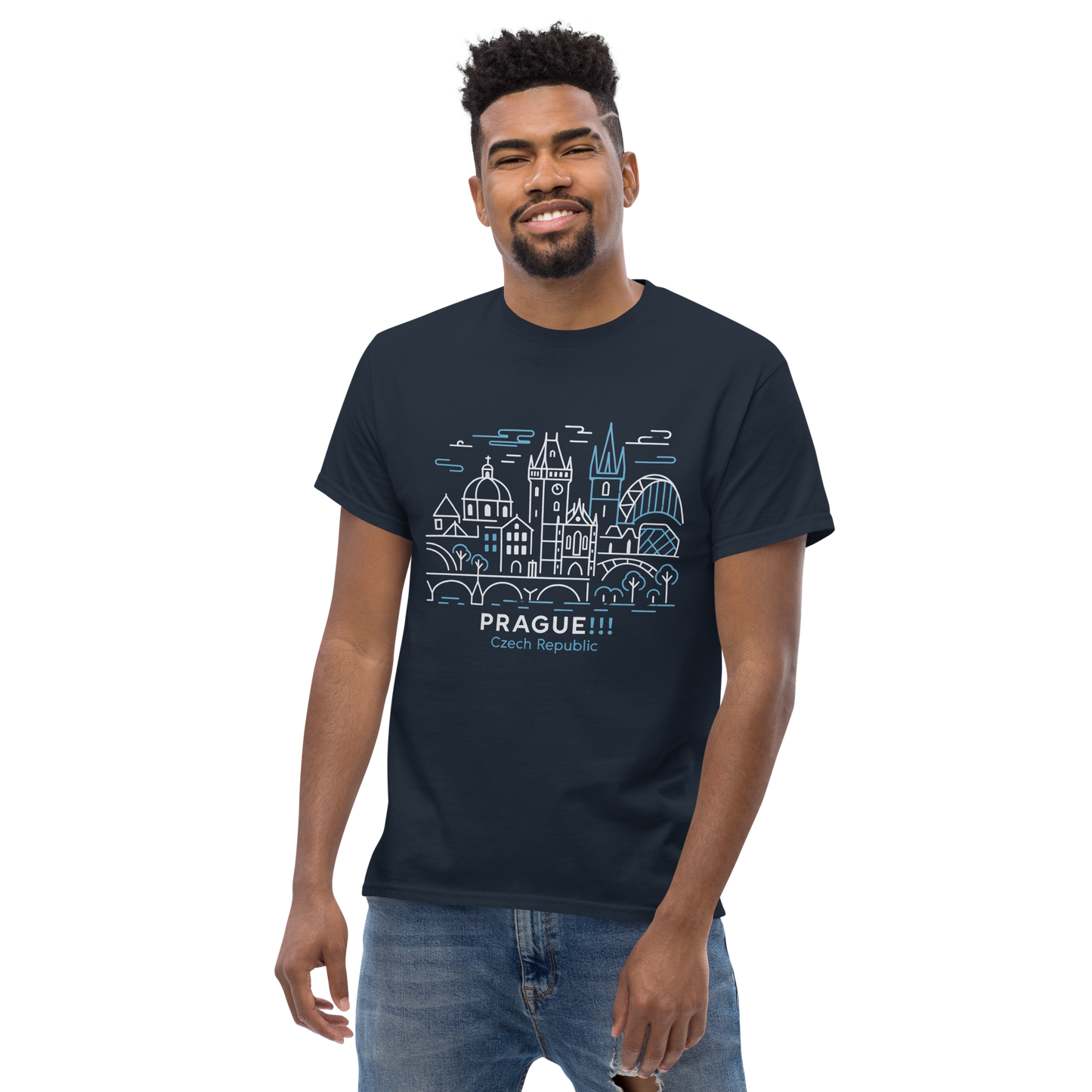 Prague - Unisex classic tee with print -RKM Inspiration - 70630855