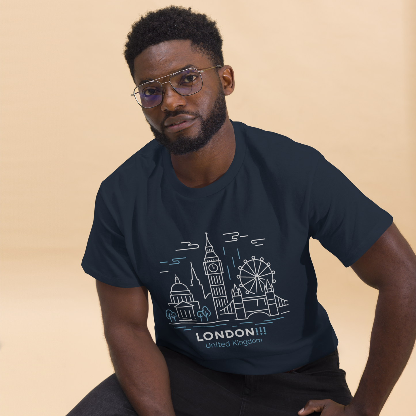 London - Unisex classic tee with print -RKM Inspiration - 37340866