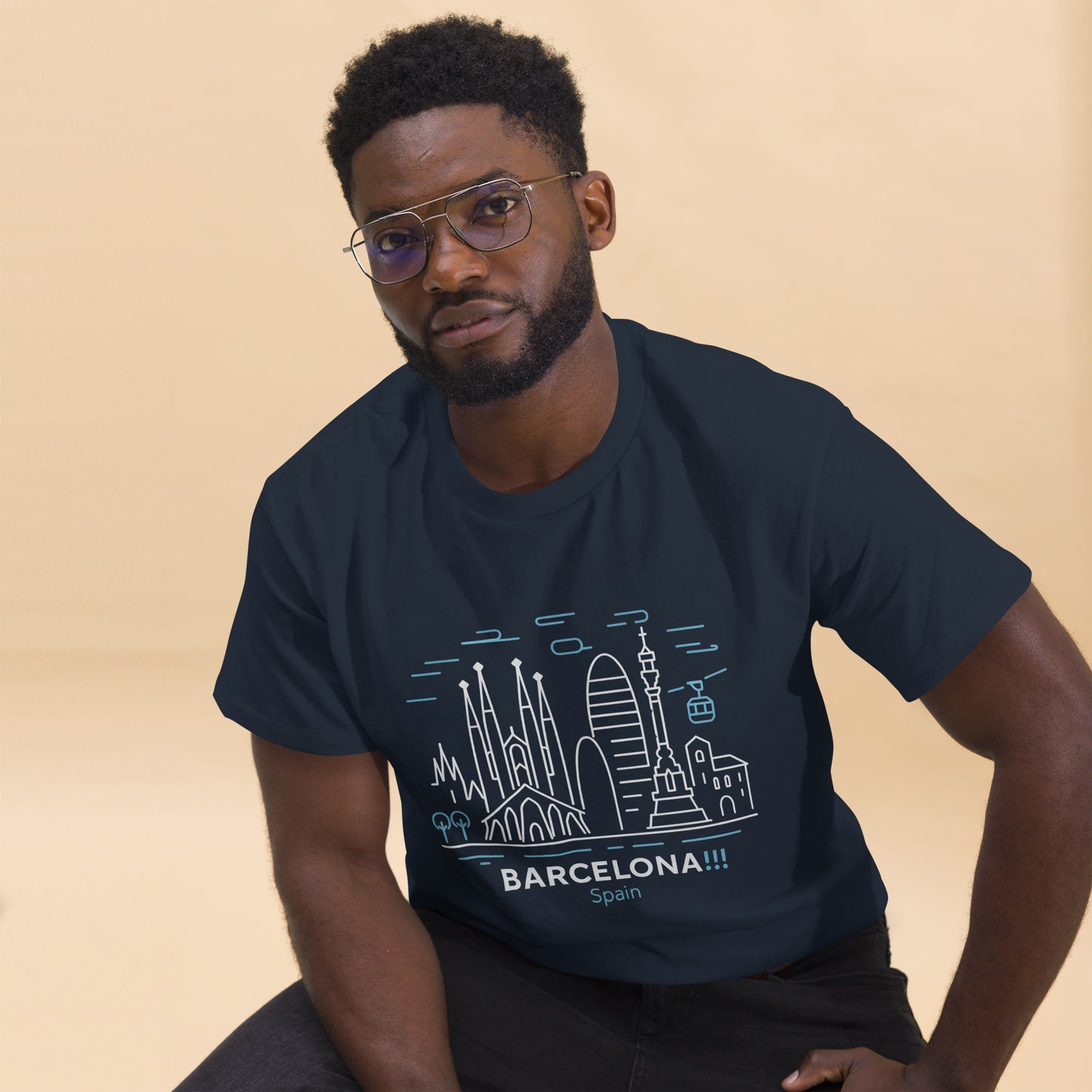 Barcelona - Unisex classic tee with print -RKM Inspiration - 19766730