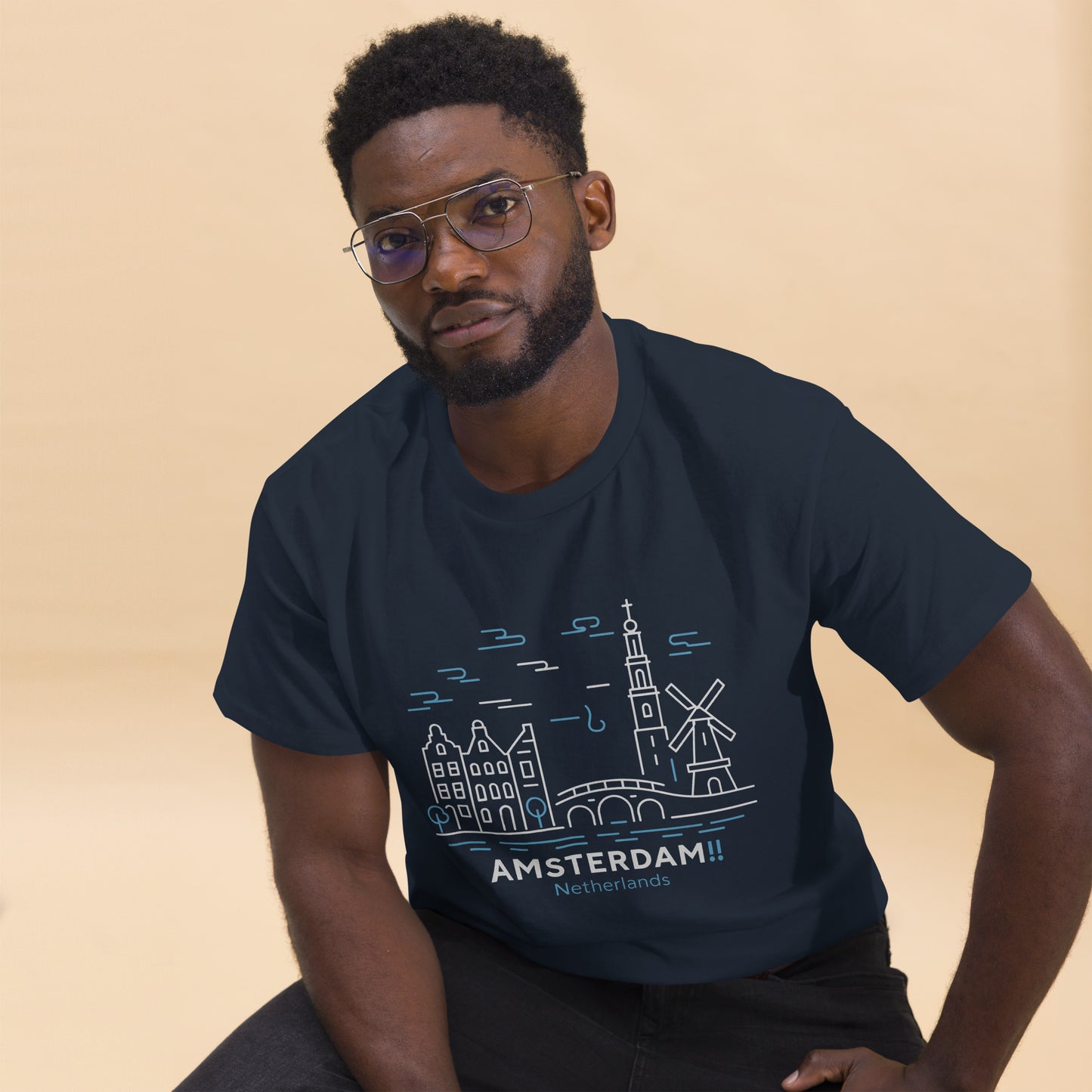 Amseterdam - Unisex classic tee with print -RKM Inspiration - 84514378
