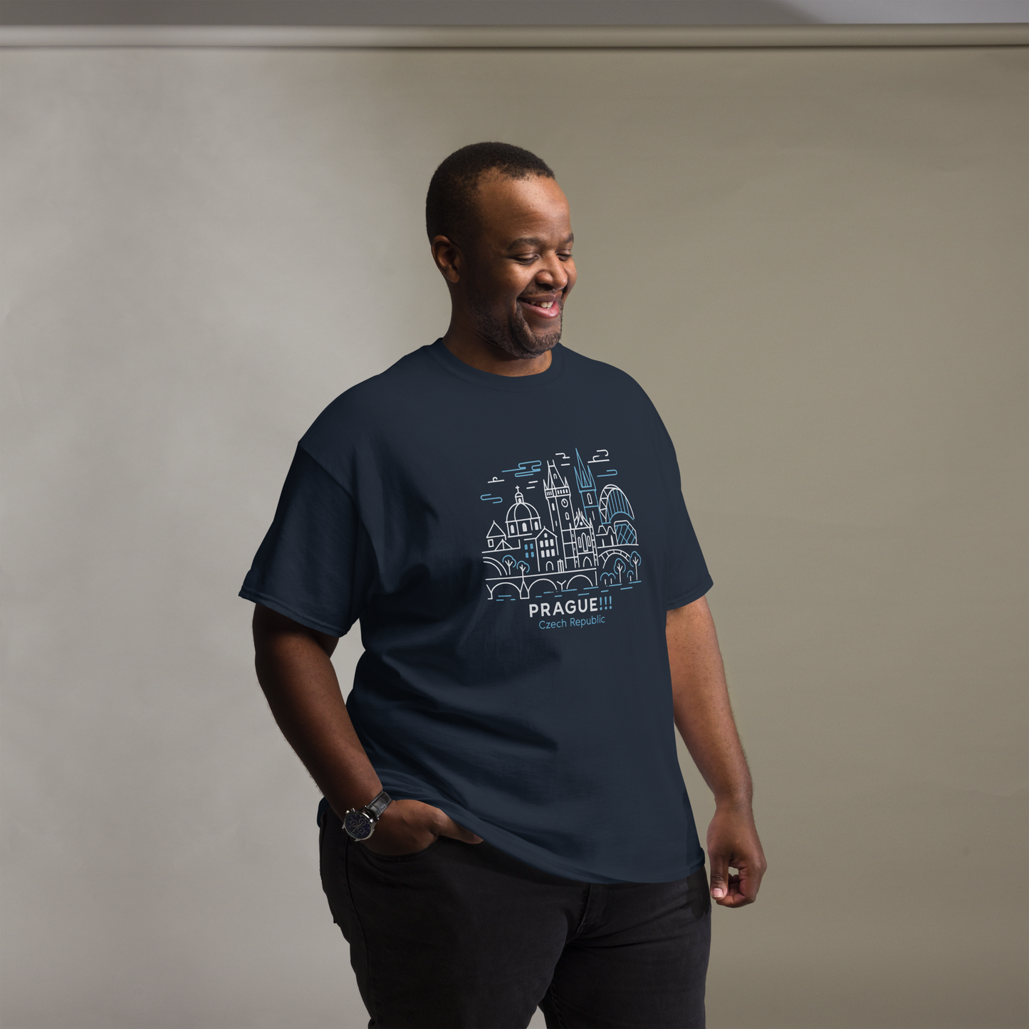 Prague - Unisex classic tee with print -RKM Inspiration - 631069