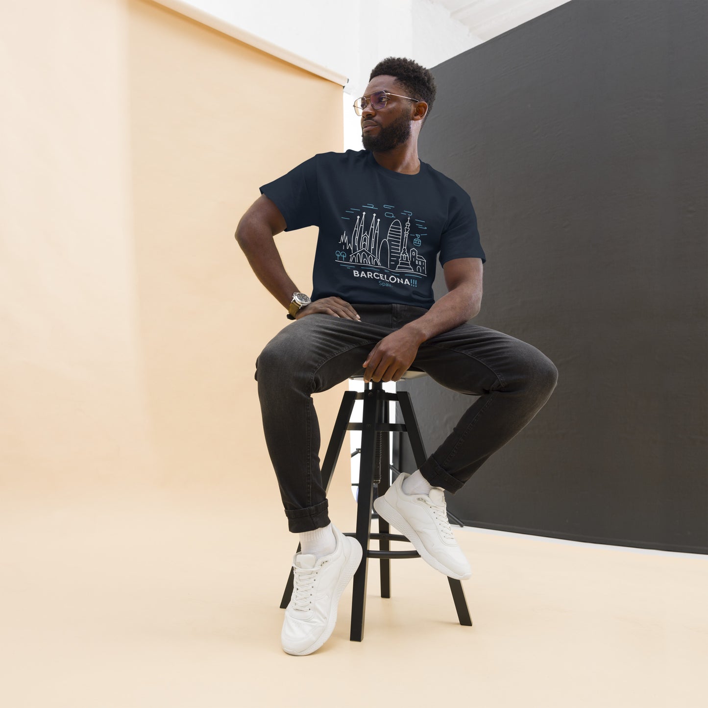 Barcelona - Unisex classic tee with print -RKM Inspiration - 78131618