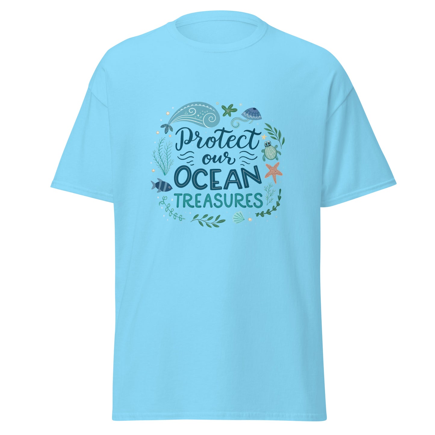 Protect Our Oceans - Unisex classic tee with print -RKM Inspiration - 42335757