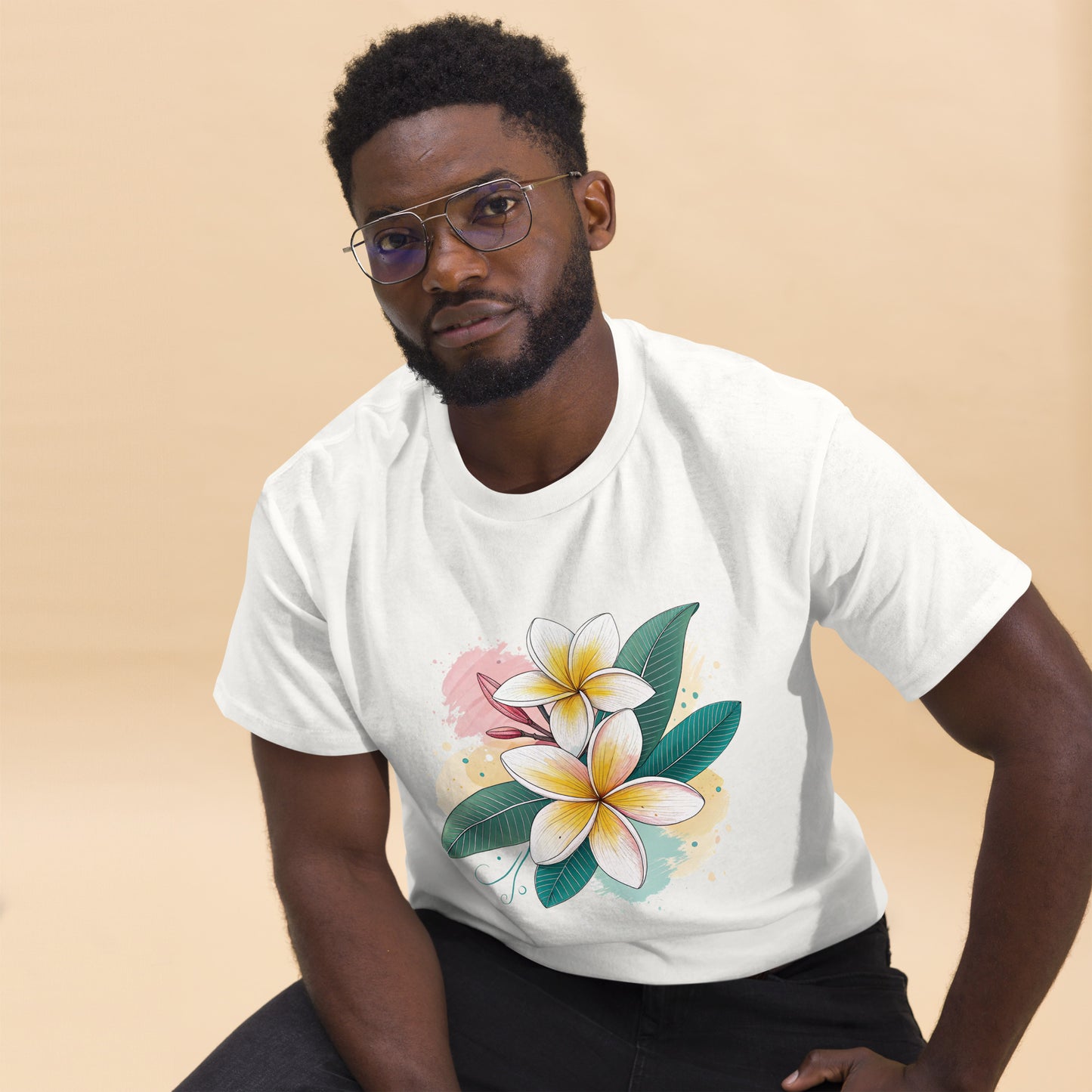 Frangipani - Unisex classic tee with print -RKM Inspiration - 51584217