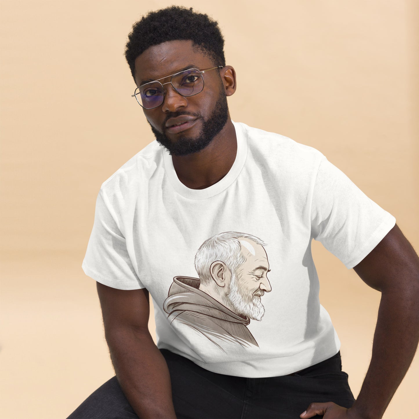 Christian Inspirational T-Shirt - St. Padre Pio -RKM Inspiration - 10628753