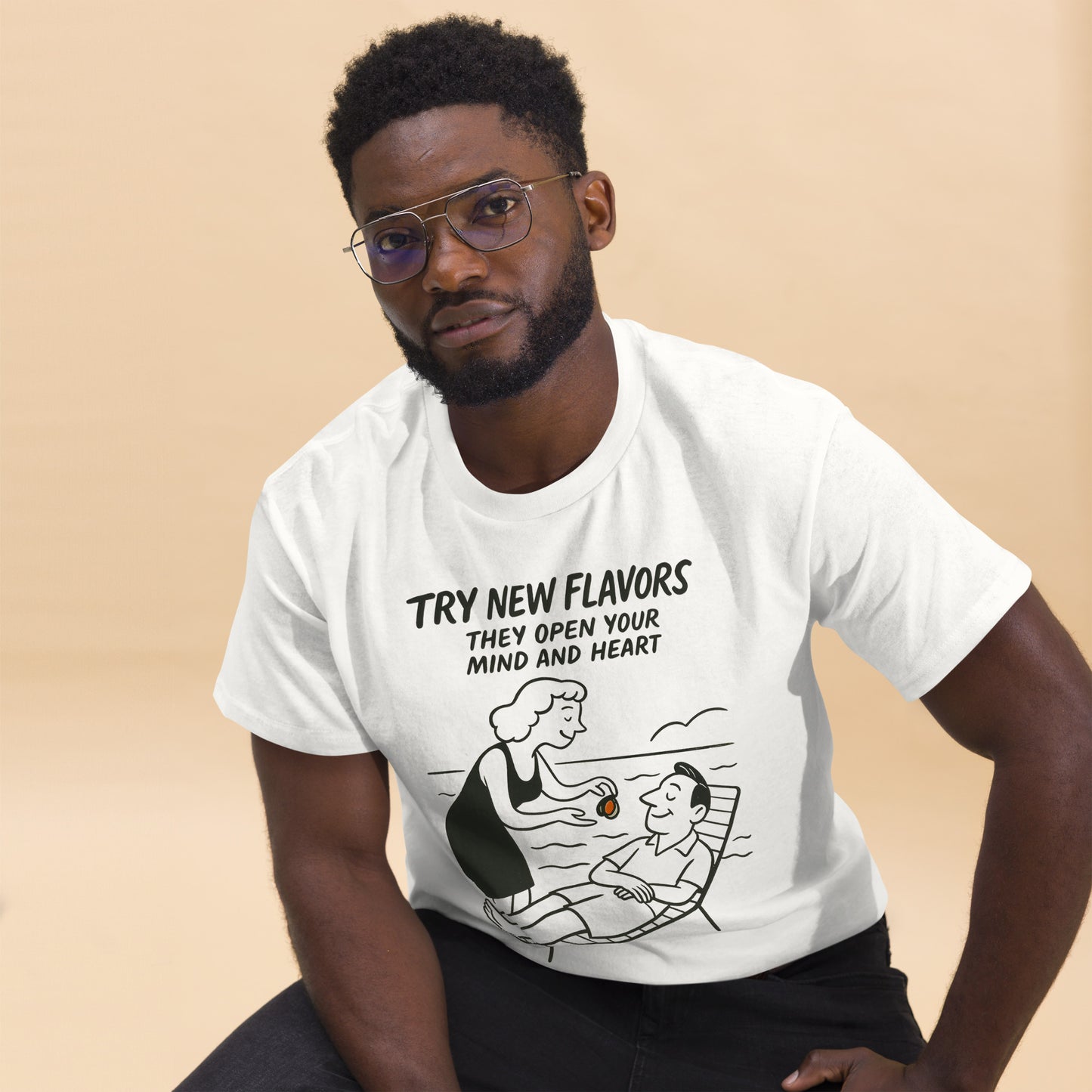 Try New Flavors - Unisex classic tee with print -RKM Inspiration - 29257015