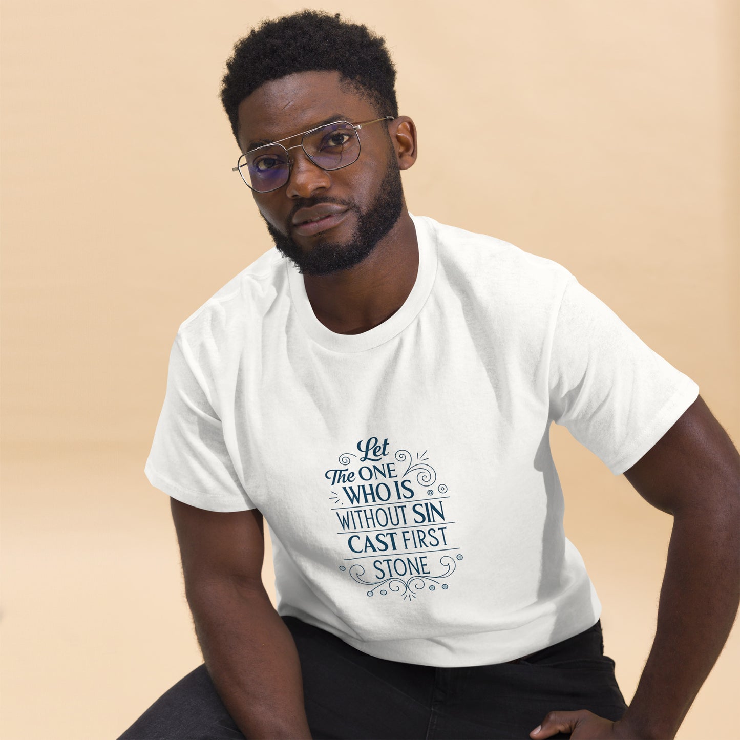 Christian Inspirational T-Shirt - Stone Casting -RKM Inspiration - 86394584
