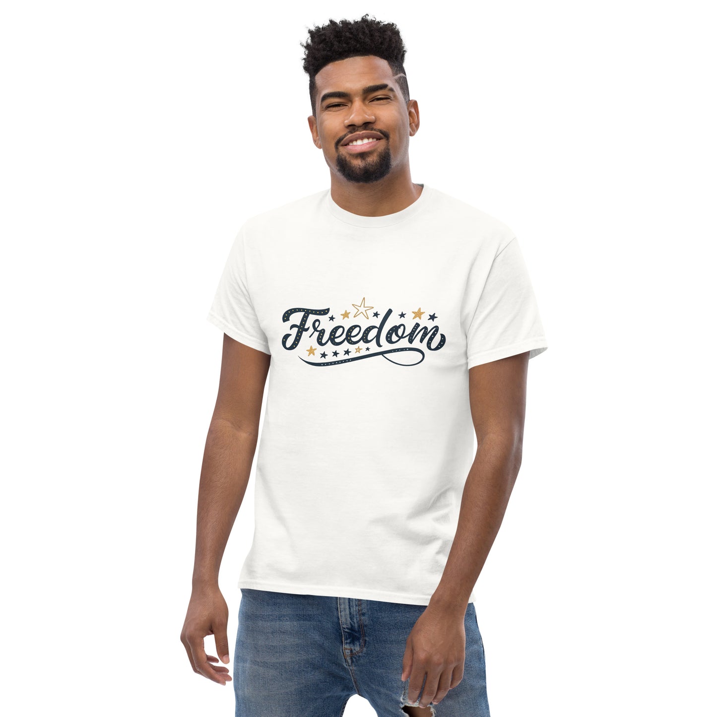 Freedom - Unisex classic tee with print -RKM Inspiration - 64658776