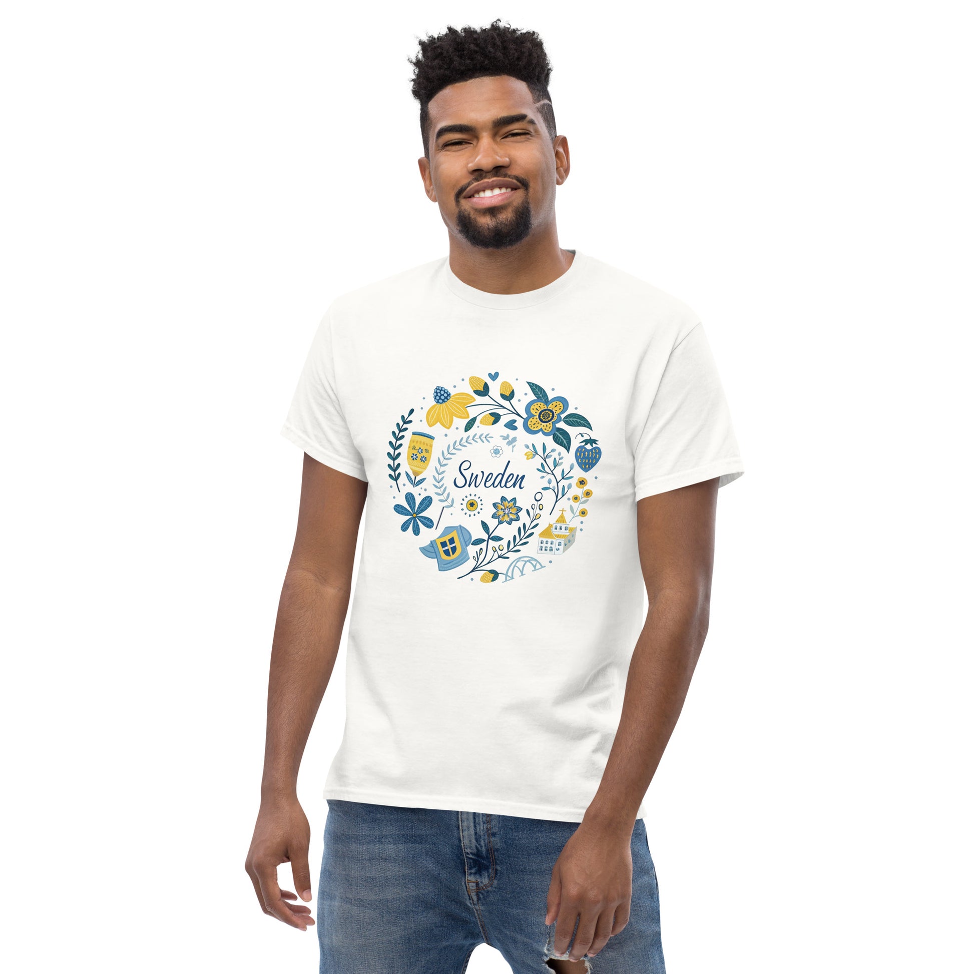 Sweden - Unisex classic tee with print -RKM Inspiration - 8347607