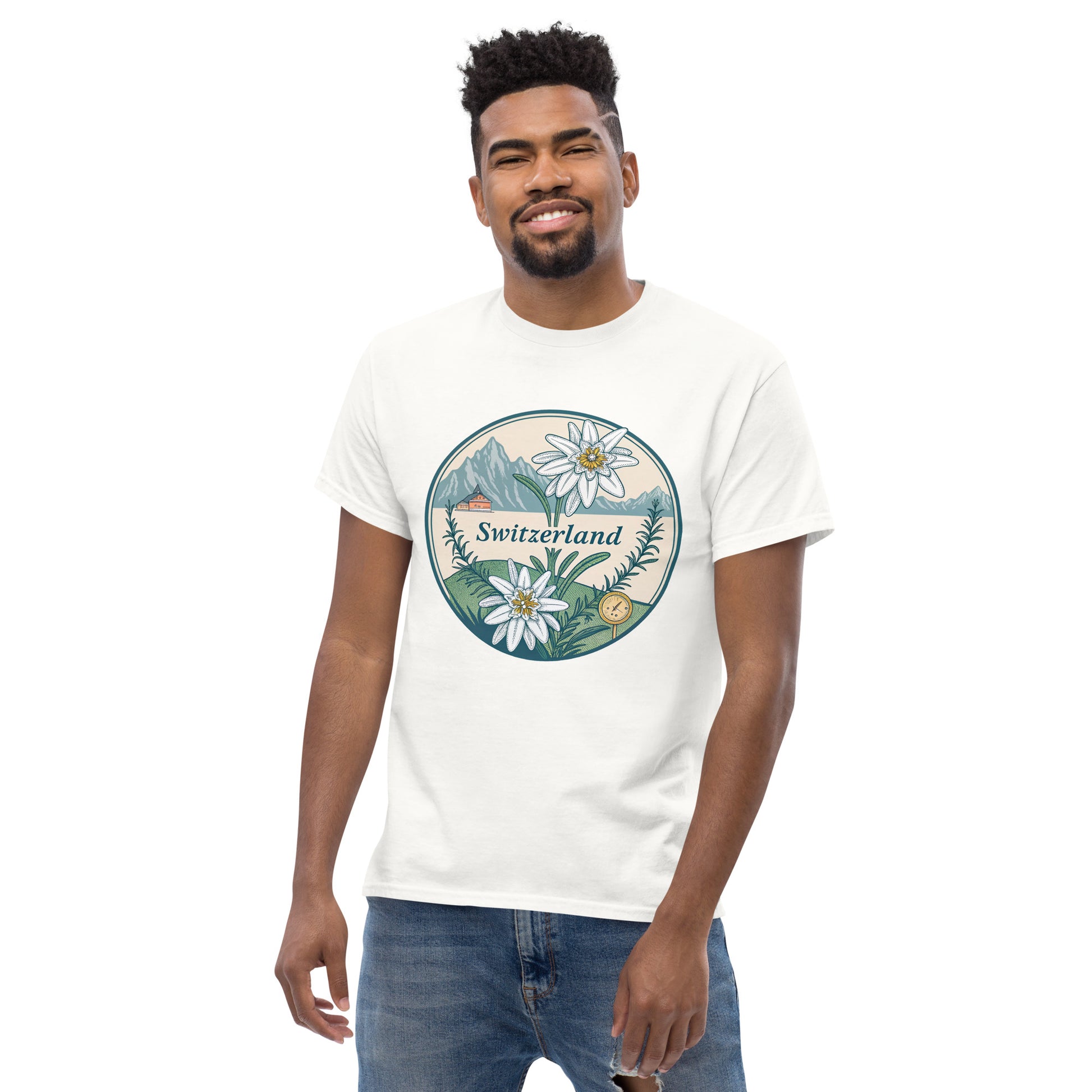 Switzerland - Unisex classic tee with print -RKM Inspiration - 23034049
