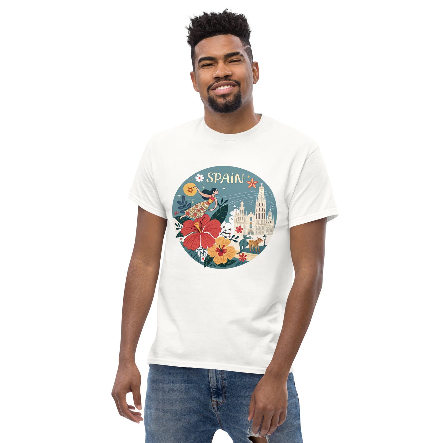 Spain - Unisex classic tee with print -RKM Inspiration - 95610230
