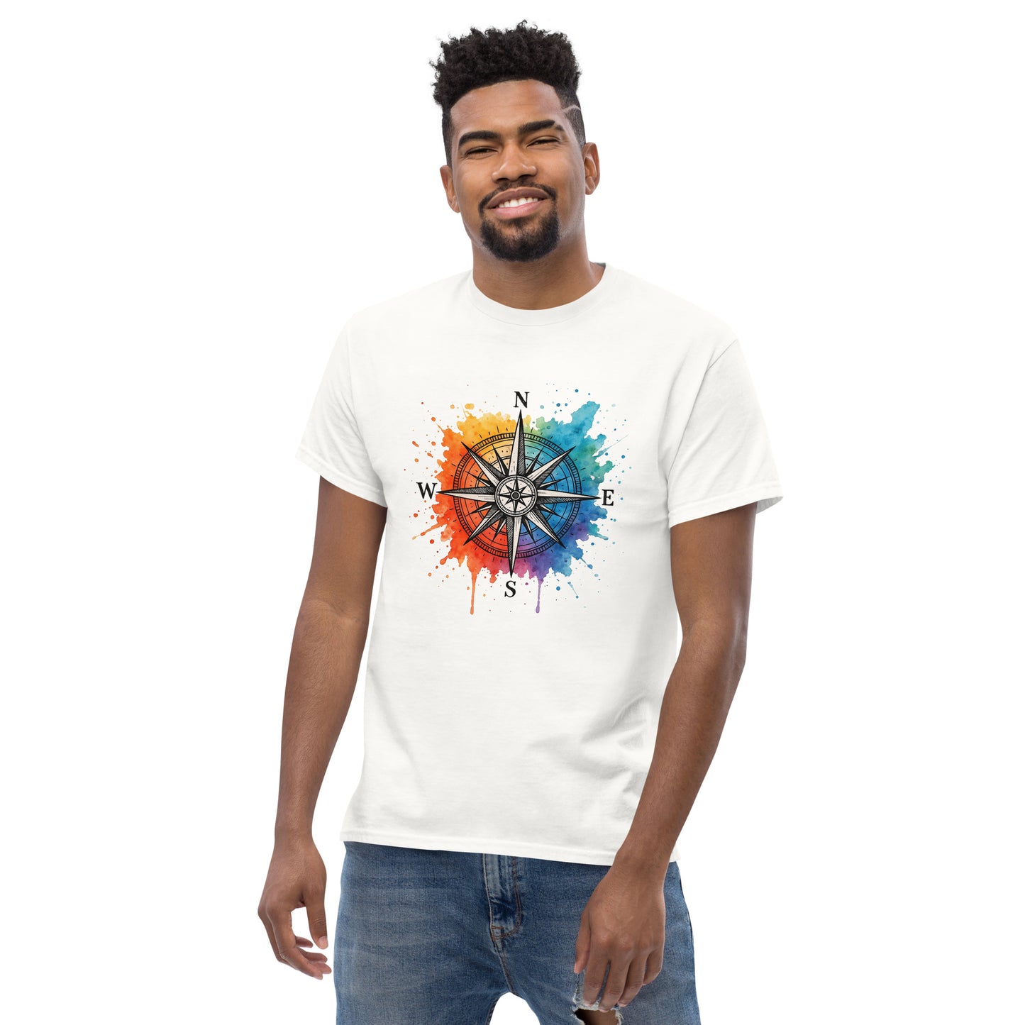 Compass - Unisex classic tee with print -RKM Inspiration - 10958614