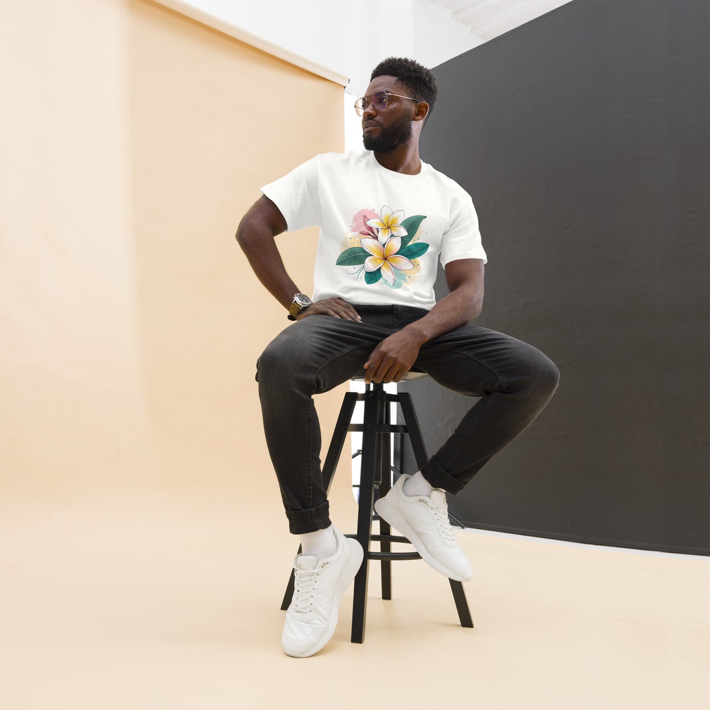 Frangipani - Unisex classic tee with print -RKM Inspiration - 60068727