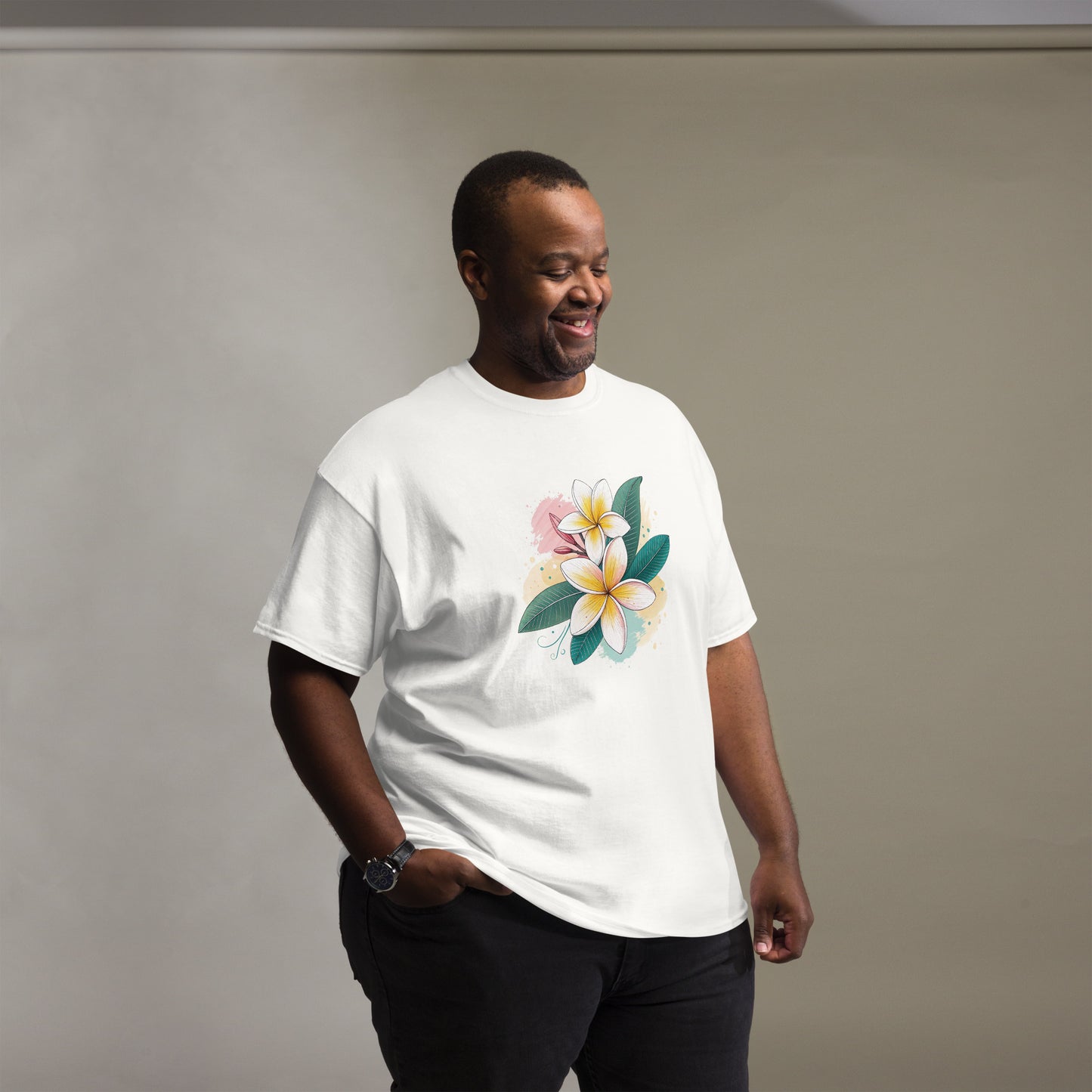 Frangipani - Unisex classic tee with print -RKM Inspiration - 21790034