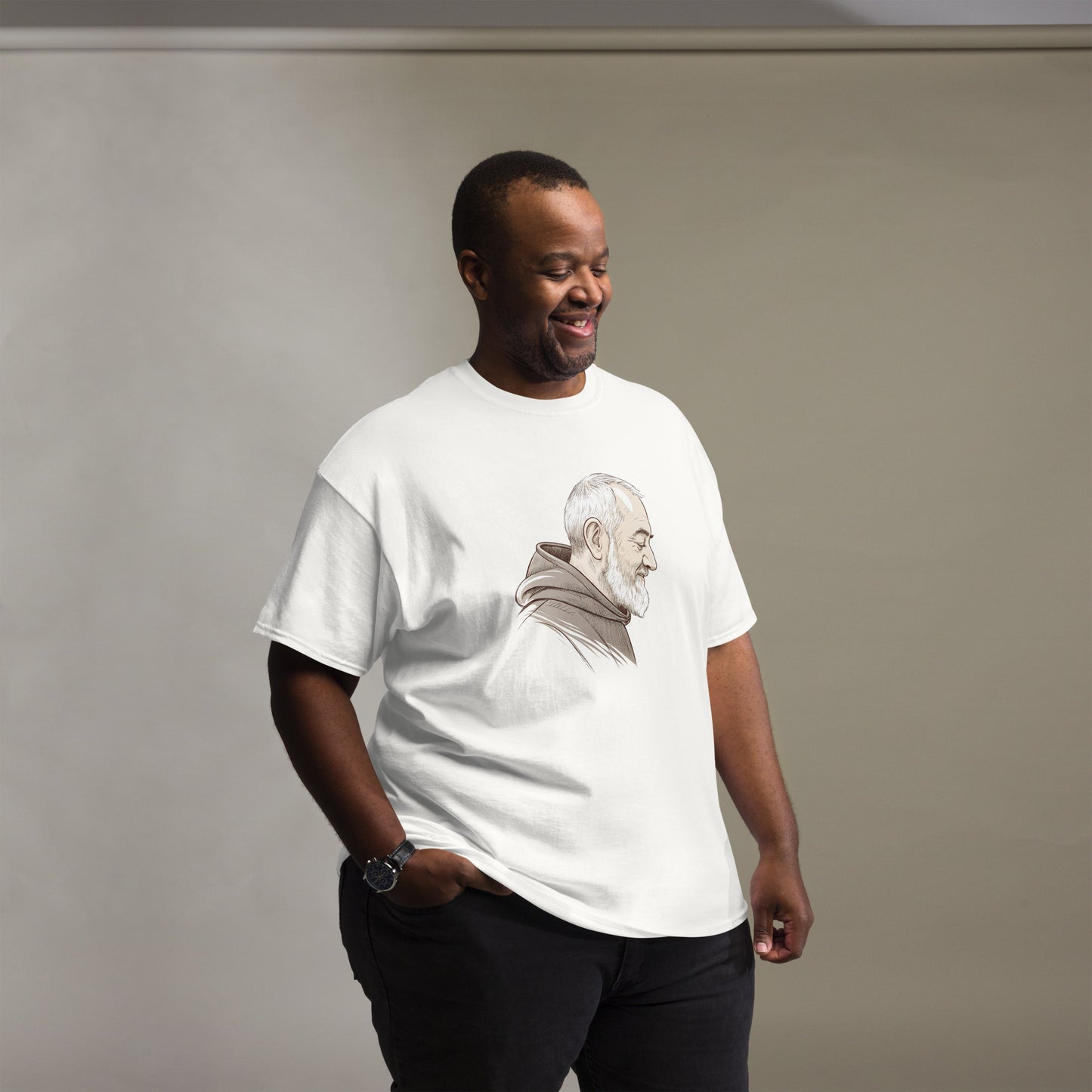 Christian Inspirational T-Shirt - St. Padre Pio -RKM Inspiration - 57541503