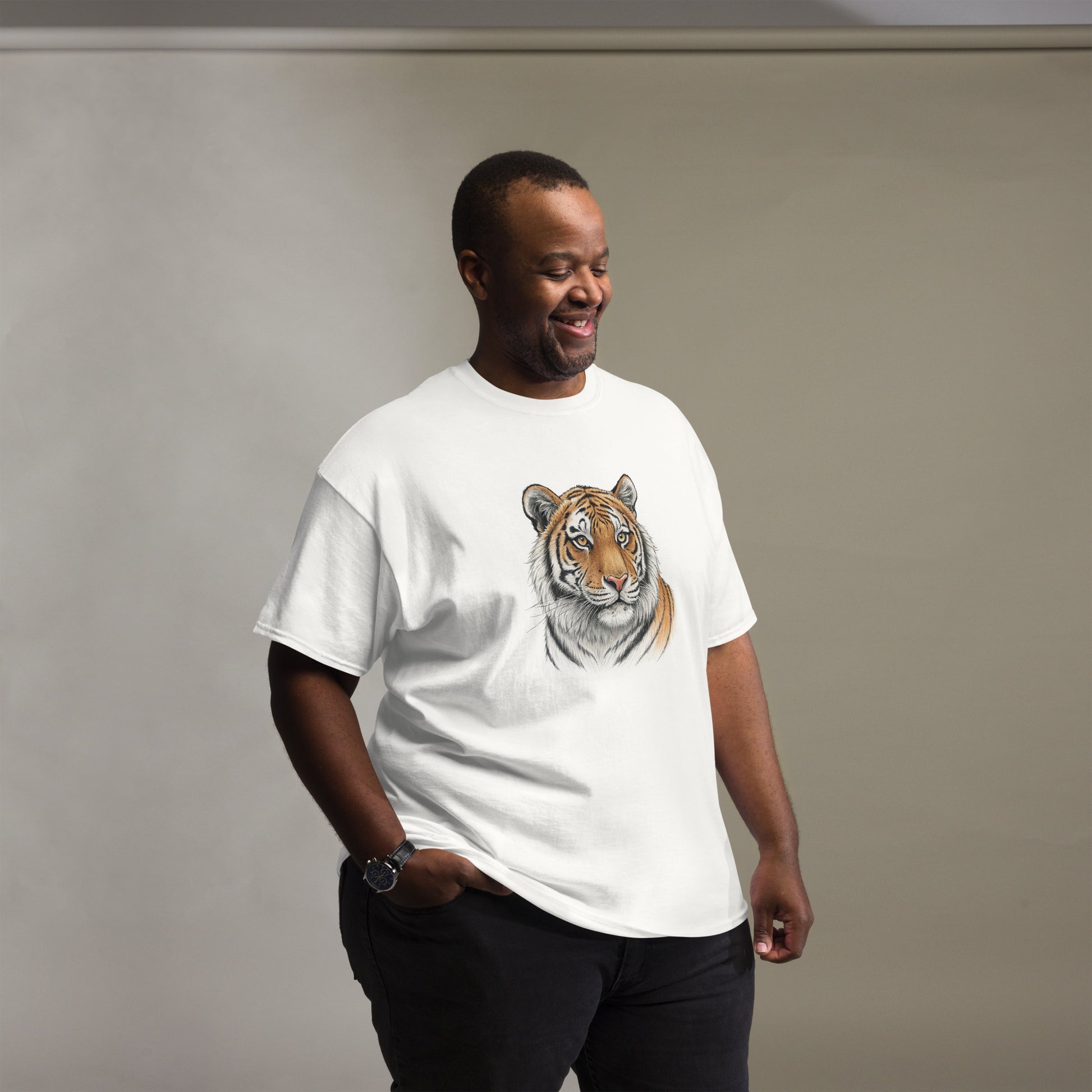 Tiger - Unisex classic tee with print -RKM Inspiration - 66135632