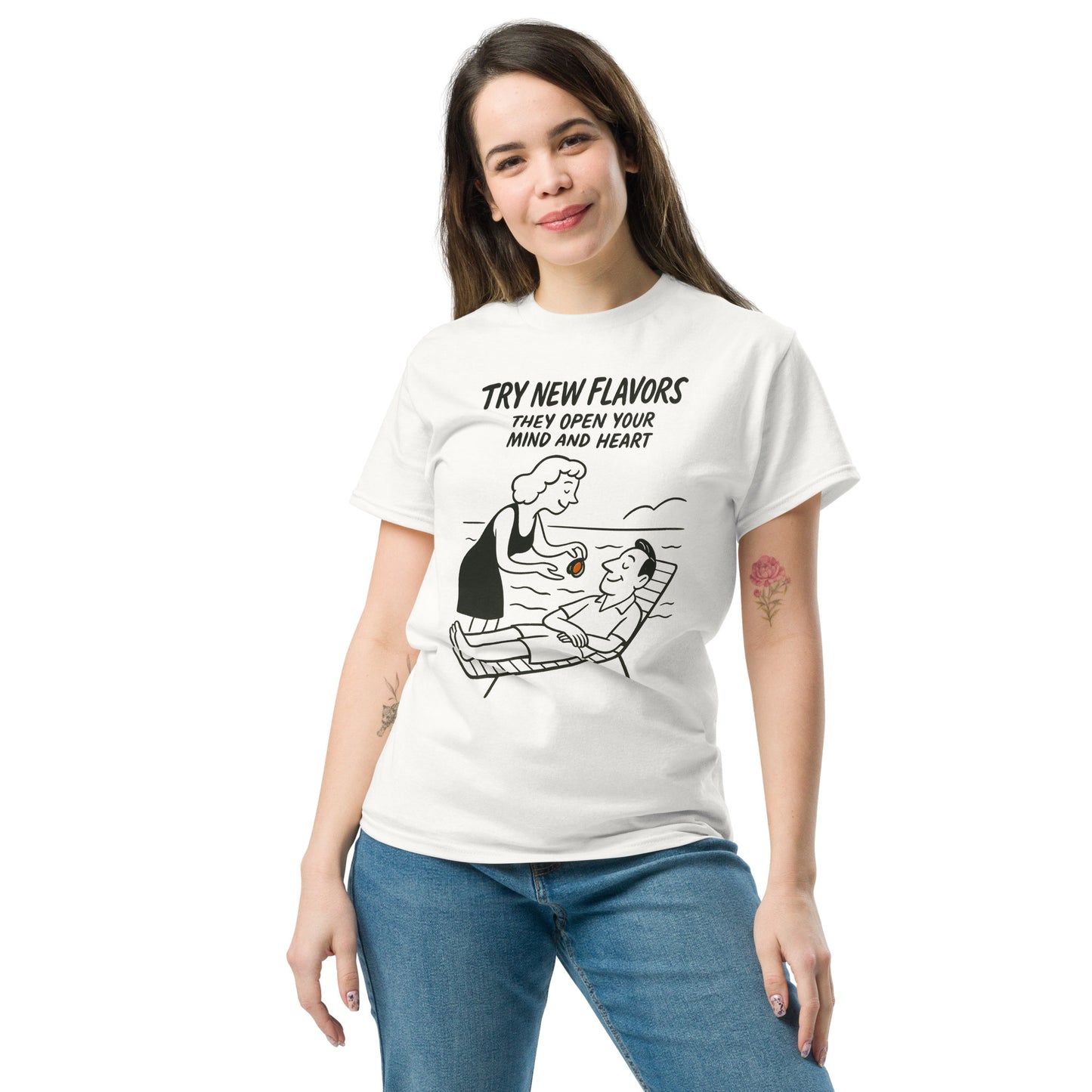 Try New Flavors - Unisex classic tee with print -RKM Inspiration - 44664836