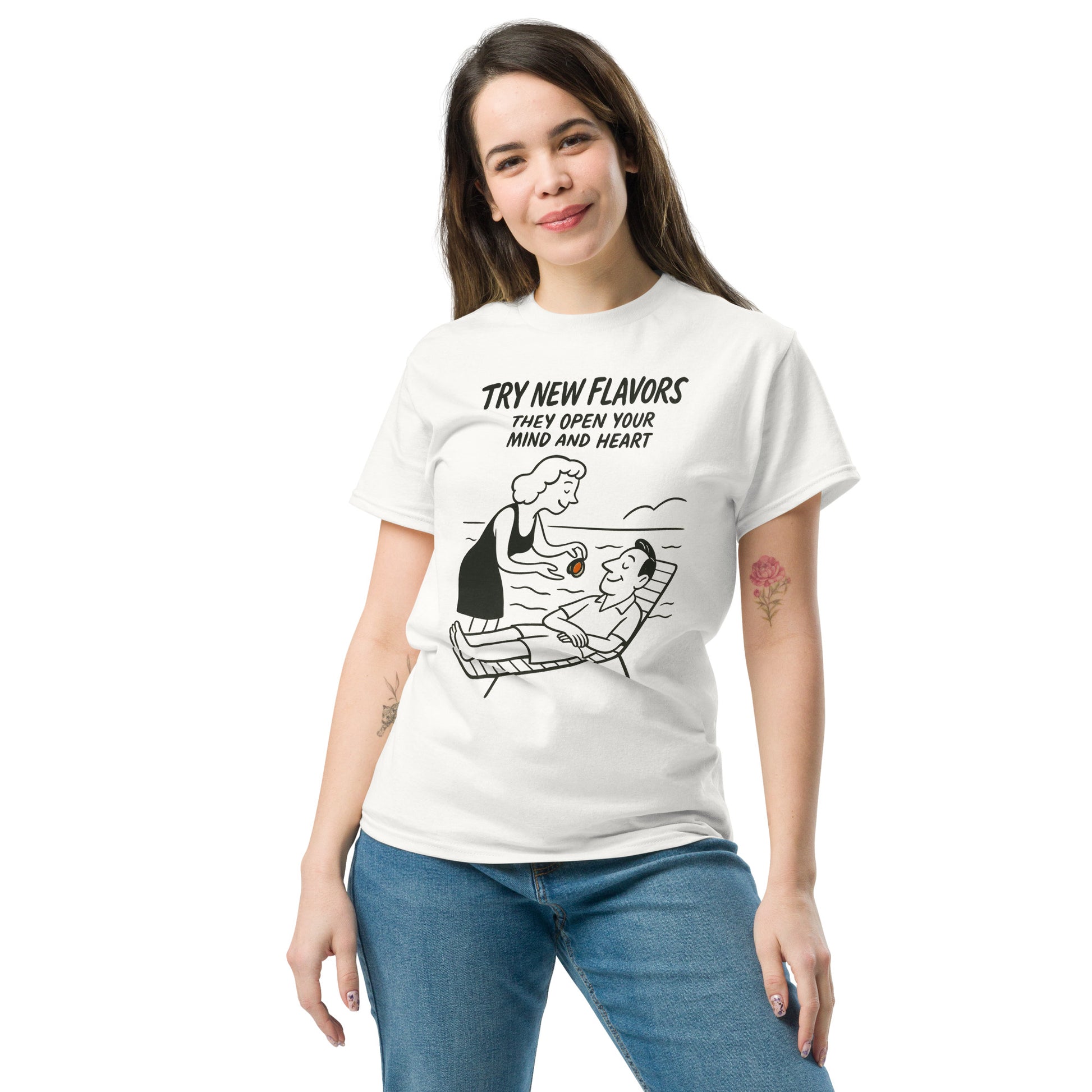 Try New Flavors - Unisex classic tee with print -RKM Inspiration - 44664836