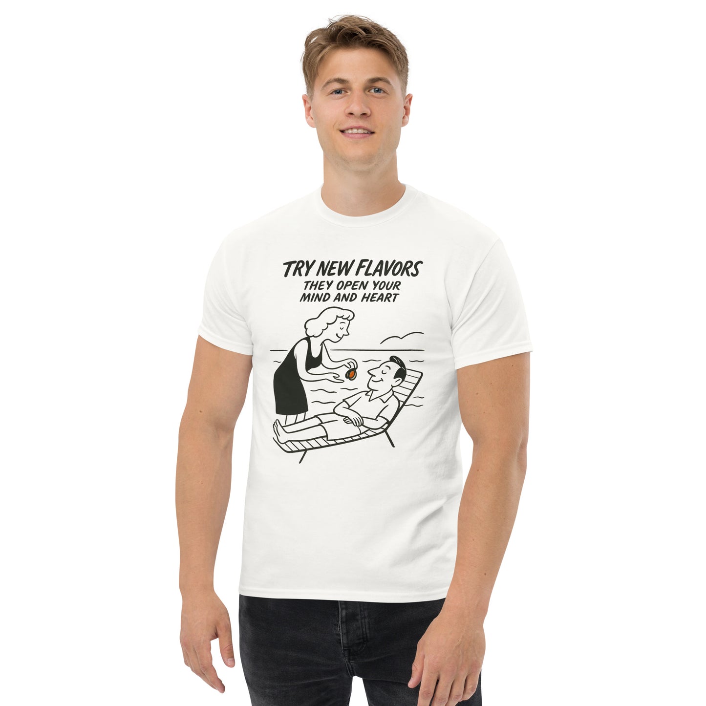 Try New Flavors - Unisex classic tee with print -RKM Inspiration - 90942228