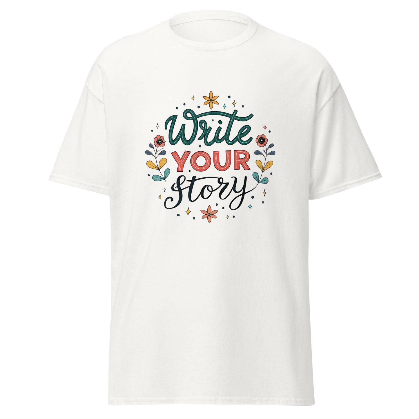 Write Your Story - Unisex classic tee with print -RKM Inspiration - 92431737