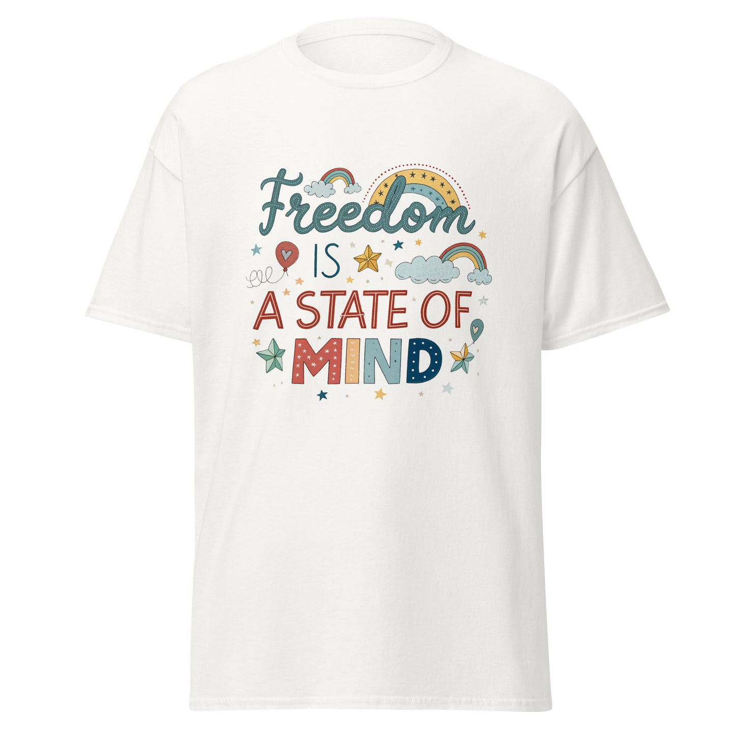 Freedom is a State of Mind - tee with print -RKM Inspiration - 67987892