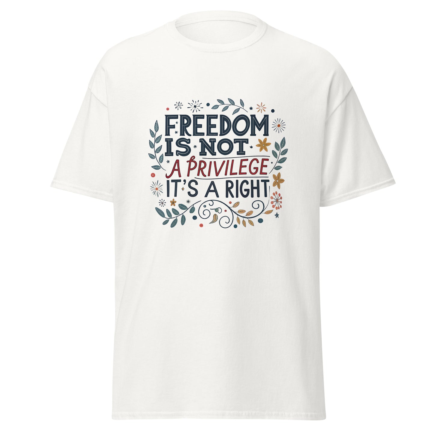 Right To Freedom - Unisex classic tee with print -RKM Inspiration - 76106078