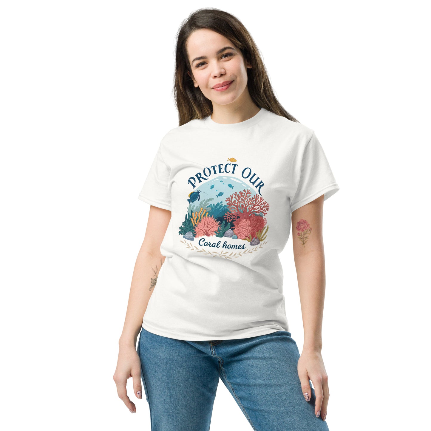 Protect Our Coral Home 2 - tee with print -RKM Inspiration - 45227177