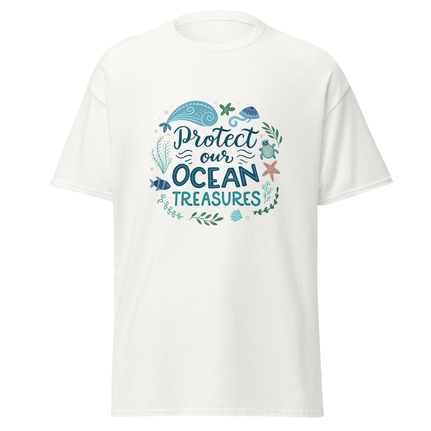 Protect Our Oceans - Unisex classic tee with print -RKM Inspiration - 24588171
