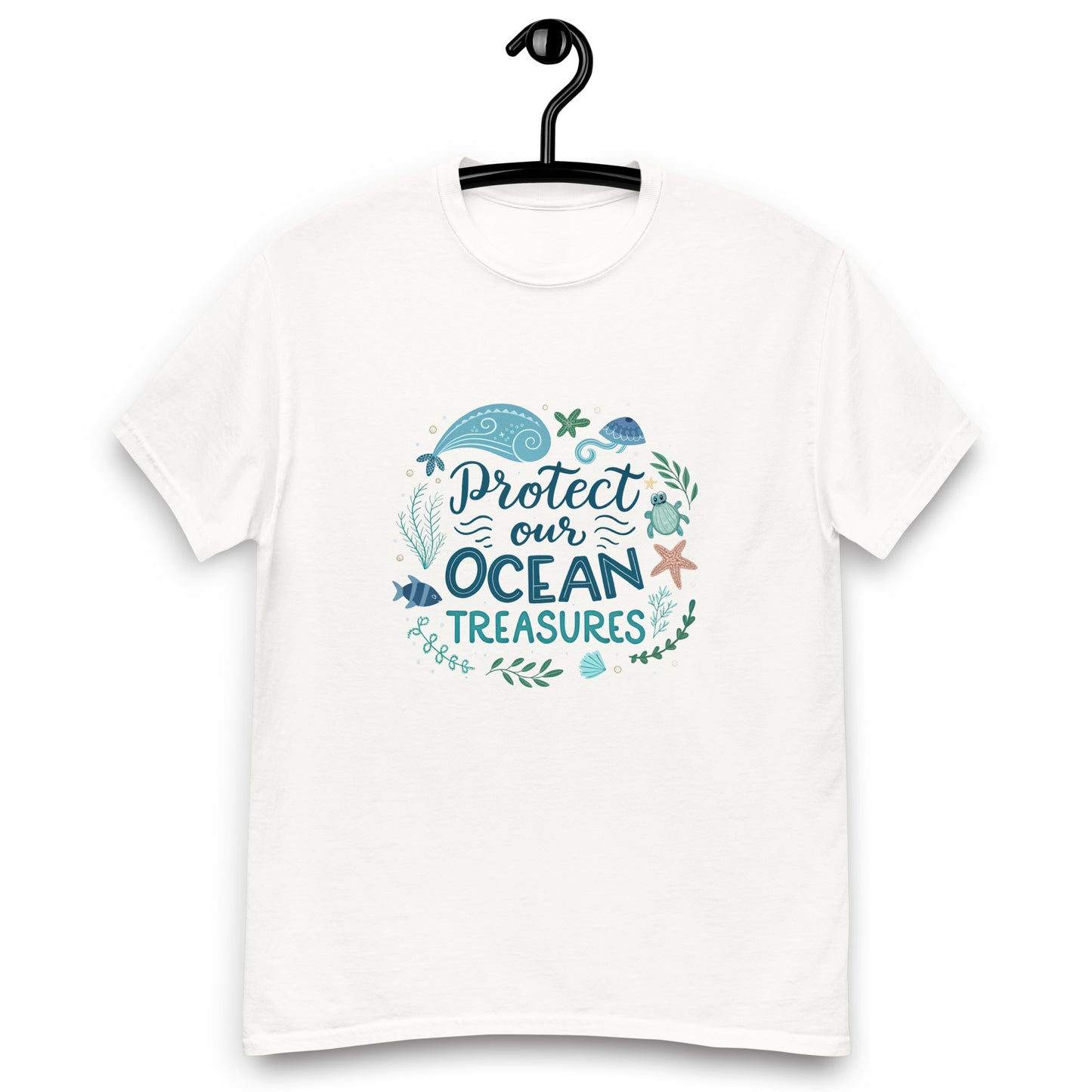 Protect Our Oceans - Unisex classic tee with print -RKM Inspiration - 98958193