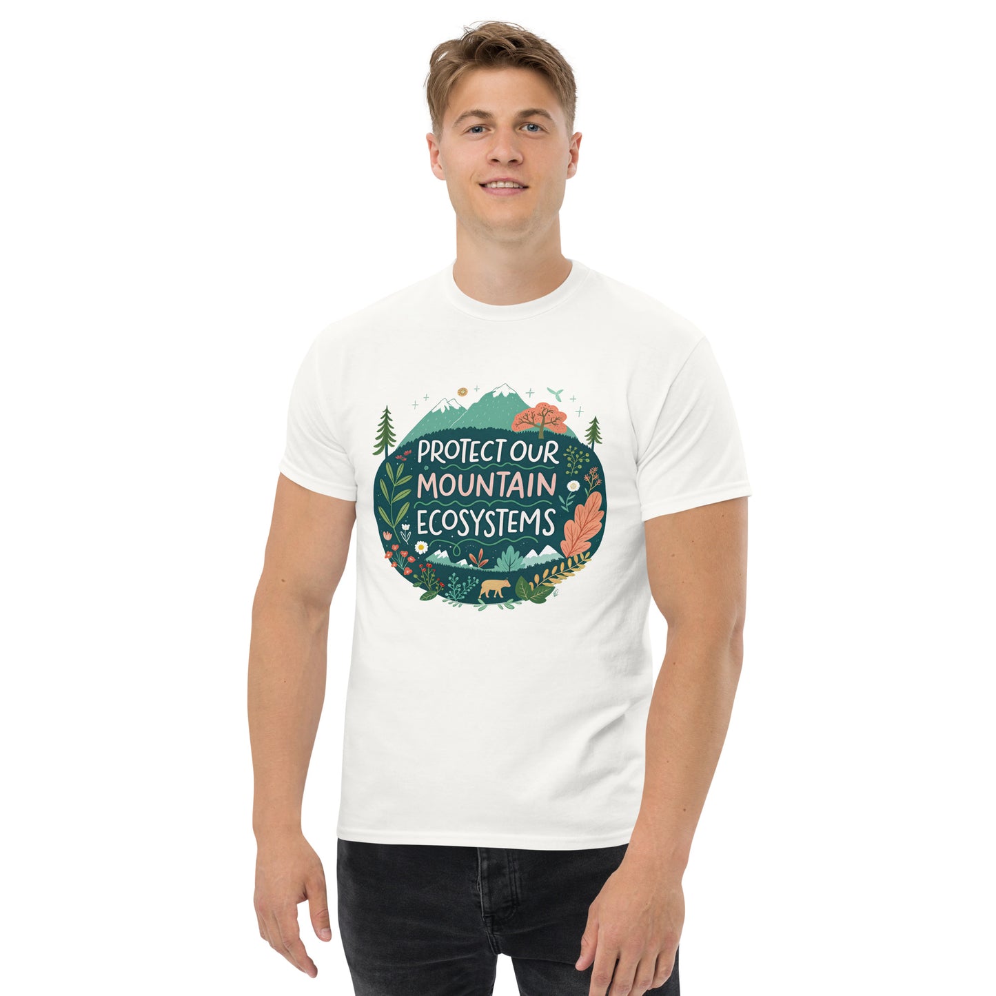 Protect Our Mountains tee with print -RKM Inspiration - 43199634