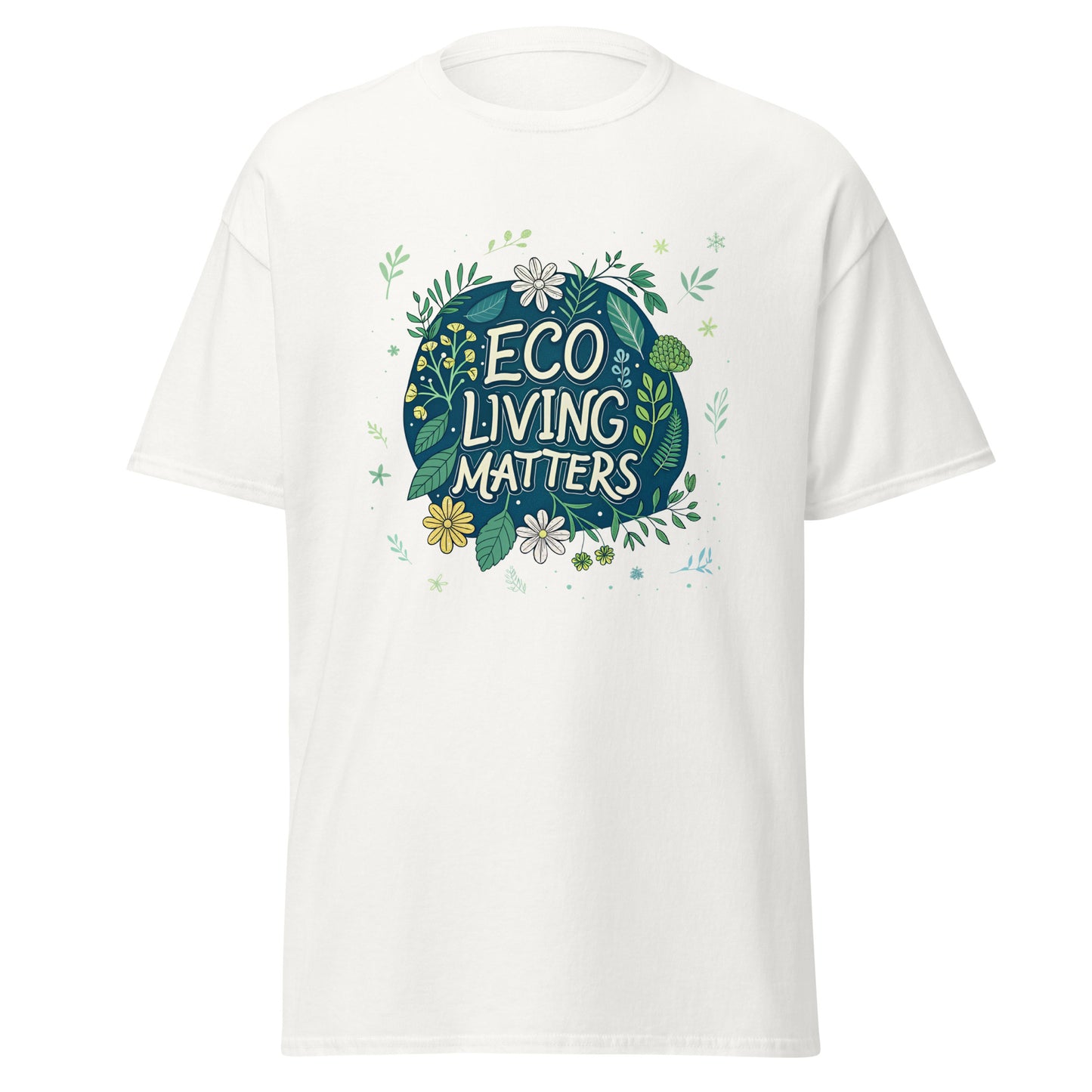 Eco Living Matters - Unisex classic tee with print -RKM Inspiration - 29124800