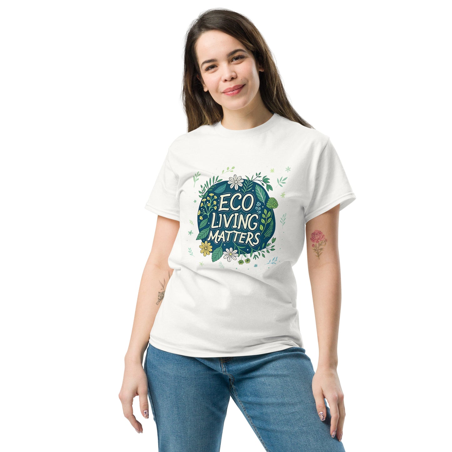 Eco Living Matters - Unisex classic tee with print -RKM Inspiration - 67499258