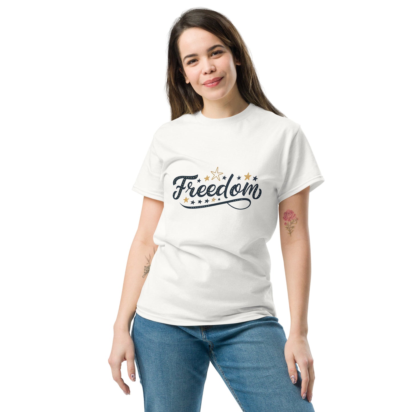 Freedom - Unisex classic tee with print -RKM Inspiration - 53867699