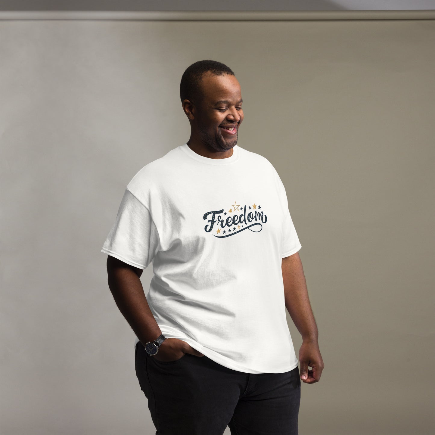 Freedom - Unisex classic tee with print -RKM Inspiration - 24278297