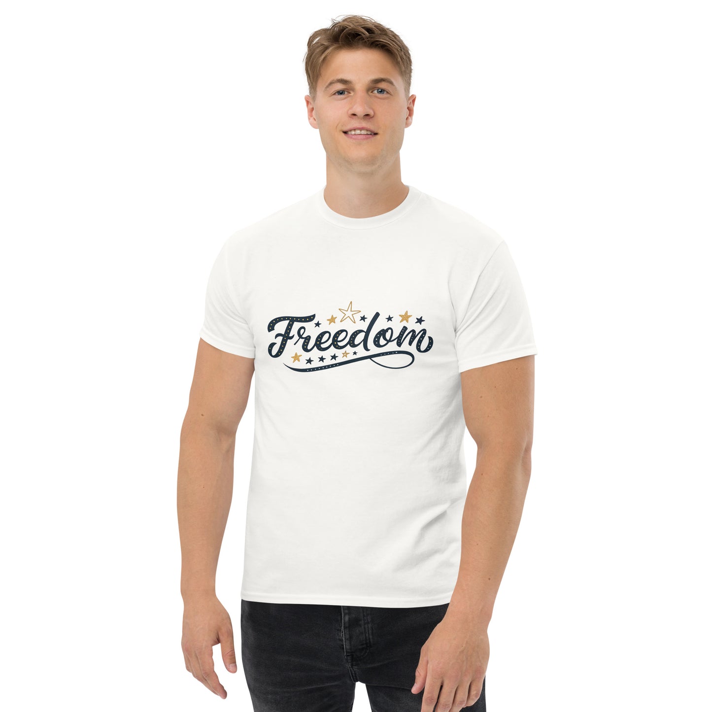 Freedom - Unisex classic tee with print -RKM Inspiration - 65403712