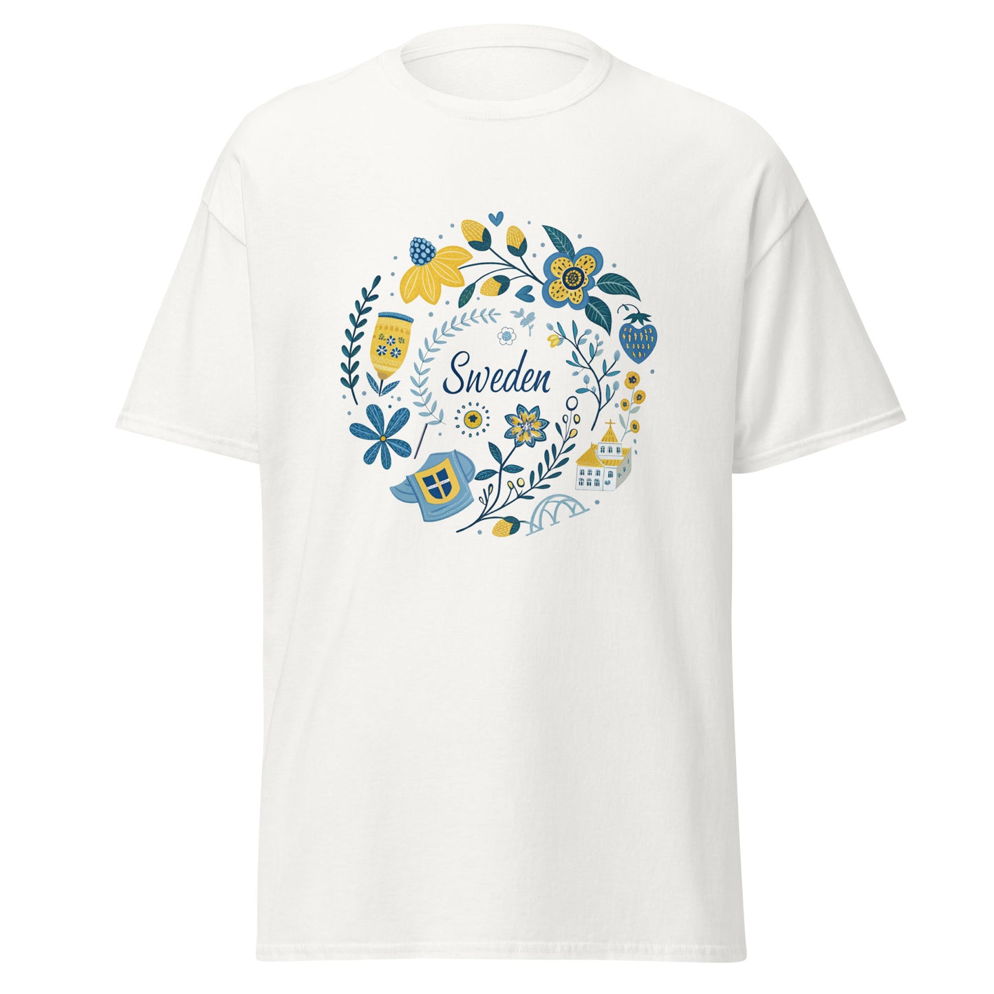 Sweden - Unisex classic tee with print -RKM Inspiration - 24059778