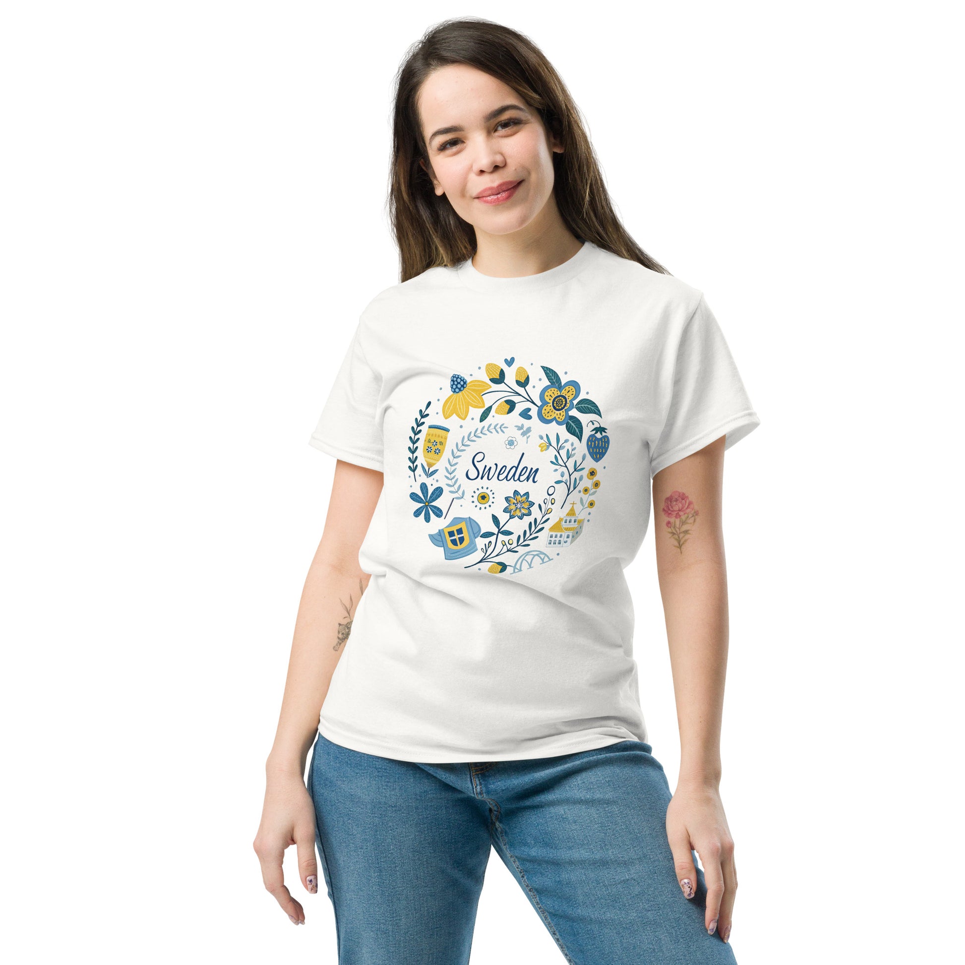 Sweden - Unisex classic tee with print -RKM Inspiration - 10546716