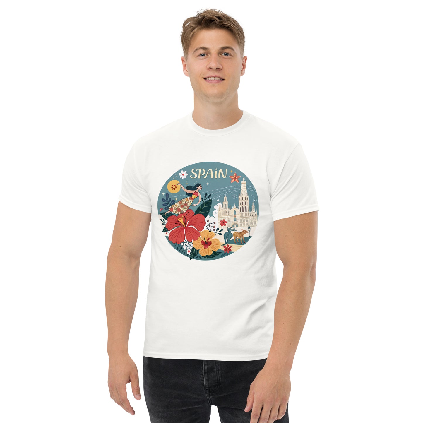 Spain - Unisex classic tee with print -RKM Inspiration - 34271661